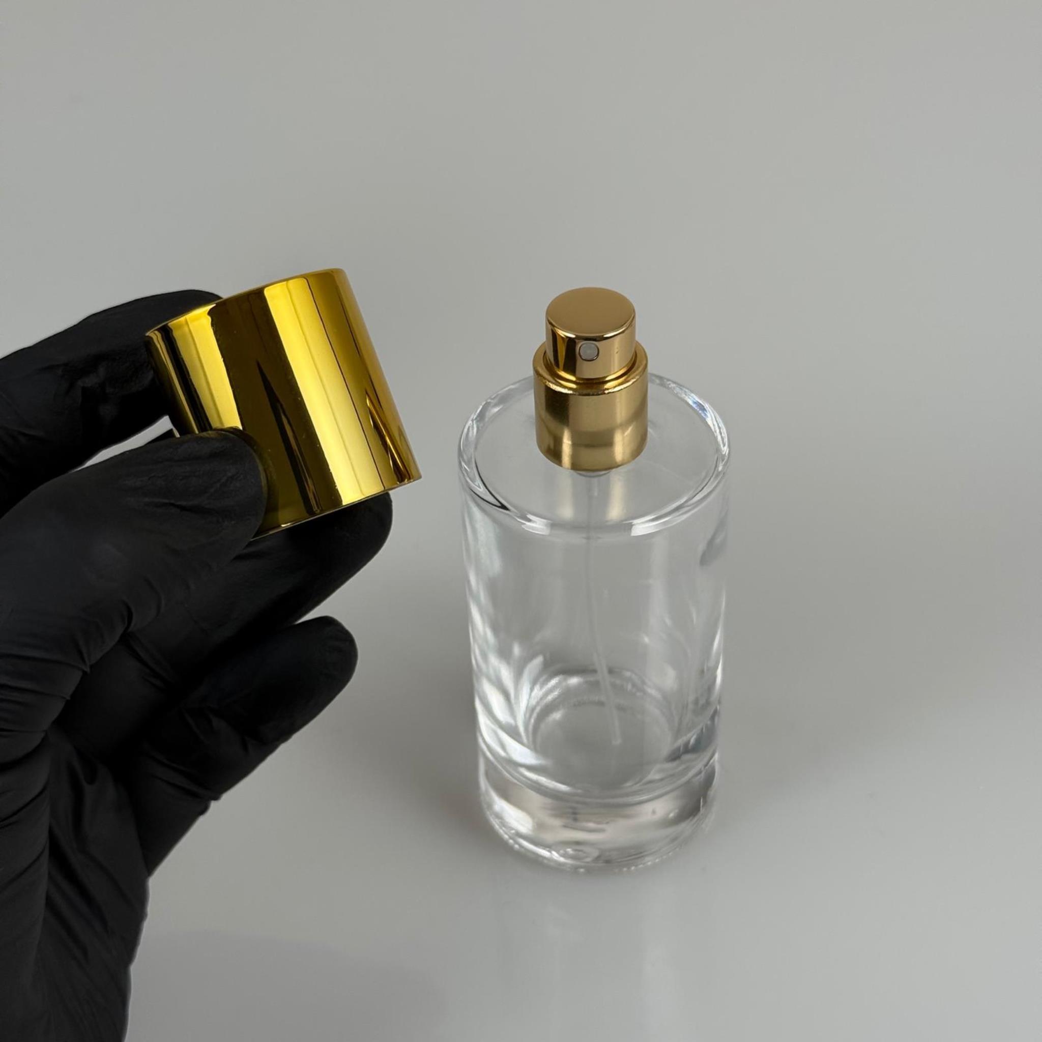50 ML SİLİNDİR MODEL MARS PARFÜM ŞİŞESİ - GOLD METAL SPREYLİ + GOLD GENİŞ KAPAKLI (AĞIZ 15 MM GEÇME KOLAY KAPAMA)