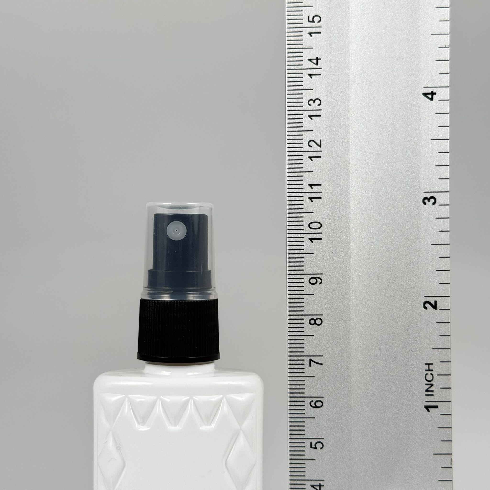 50 CC BEYAZ PET KÖŞELİ PARFÜM ŞİŞESİ  - SİYAH SPREYLİ - 50 ML PLASTİK PARFÜM - KOLONYA ŞİŞESİ