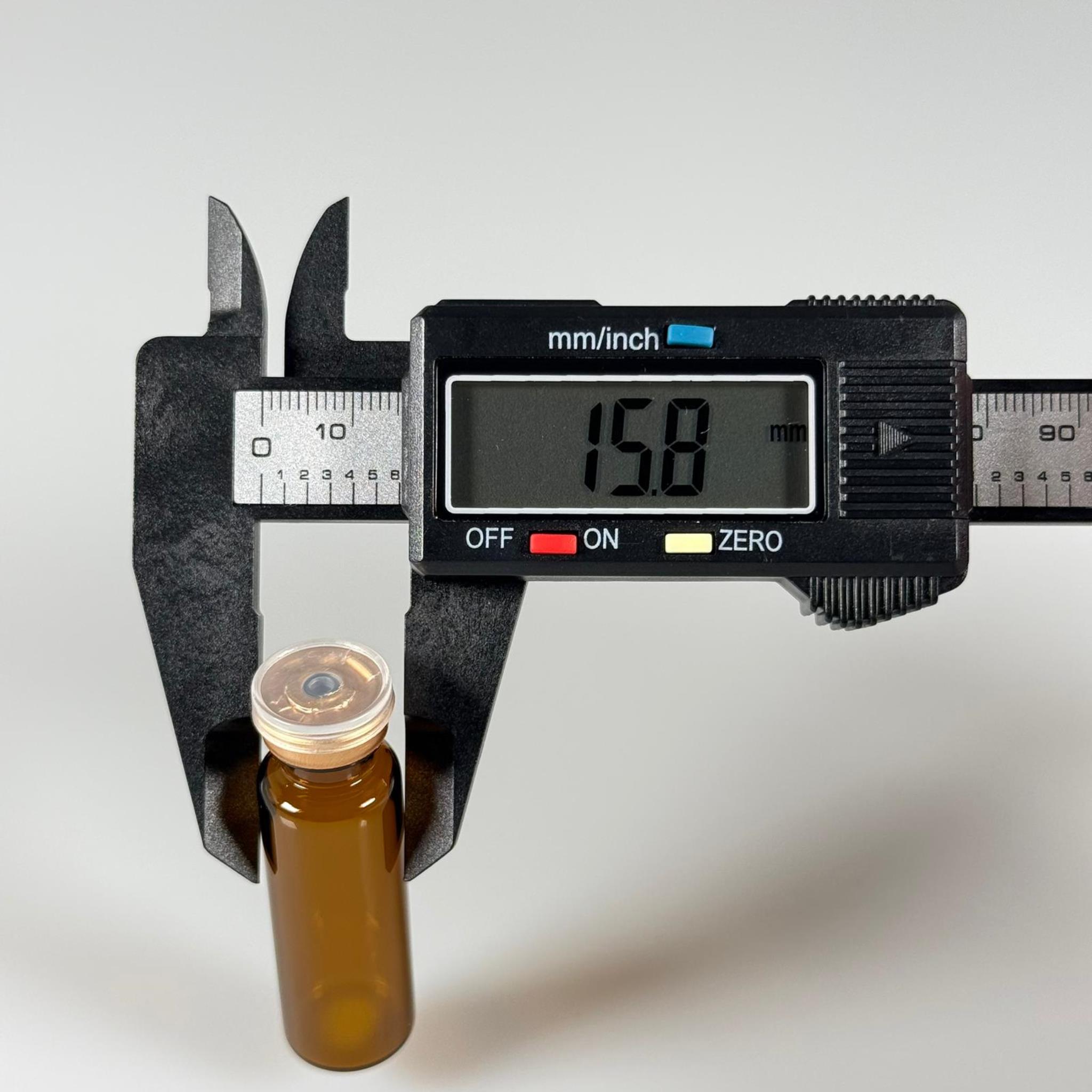 5 ML vial flakon şişe - 13 ağız 5 cc amber cam ilaç şişesi + kauçuk butil enjektör tıpası + gold alüminyum kapaklı takım