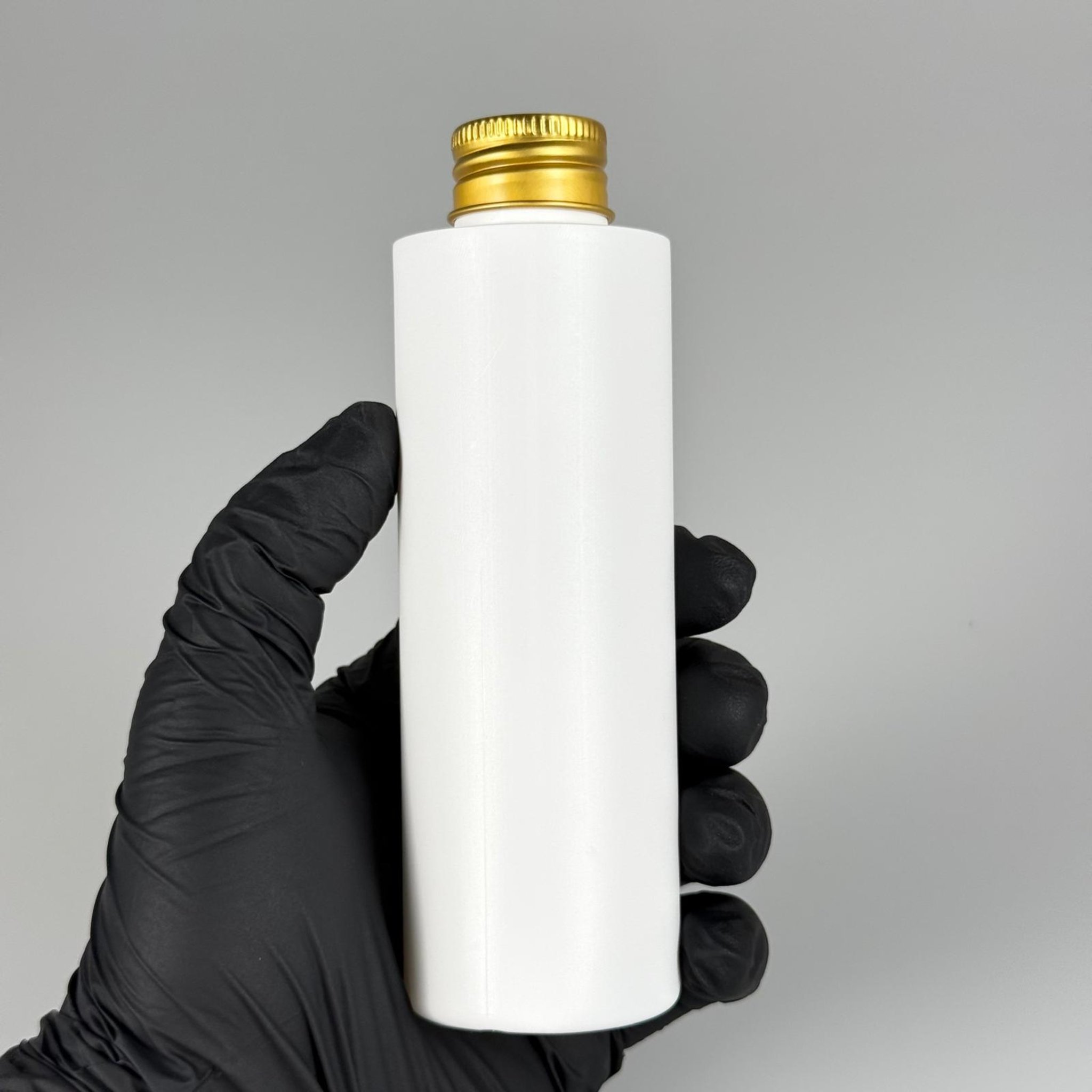 150 CC MAT BEYAZ SERT POLİETİLEN ASETON ŞİŞESİ (24 AĞIZ) + KÖPÜK CONTALI GOLD METAL ALÜMİNYUM KAPAK TAKIM - 150 ML KAPAKLI BEYAZ PLASTİK ŞİŞELER