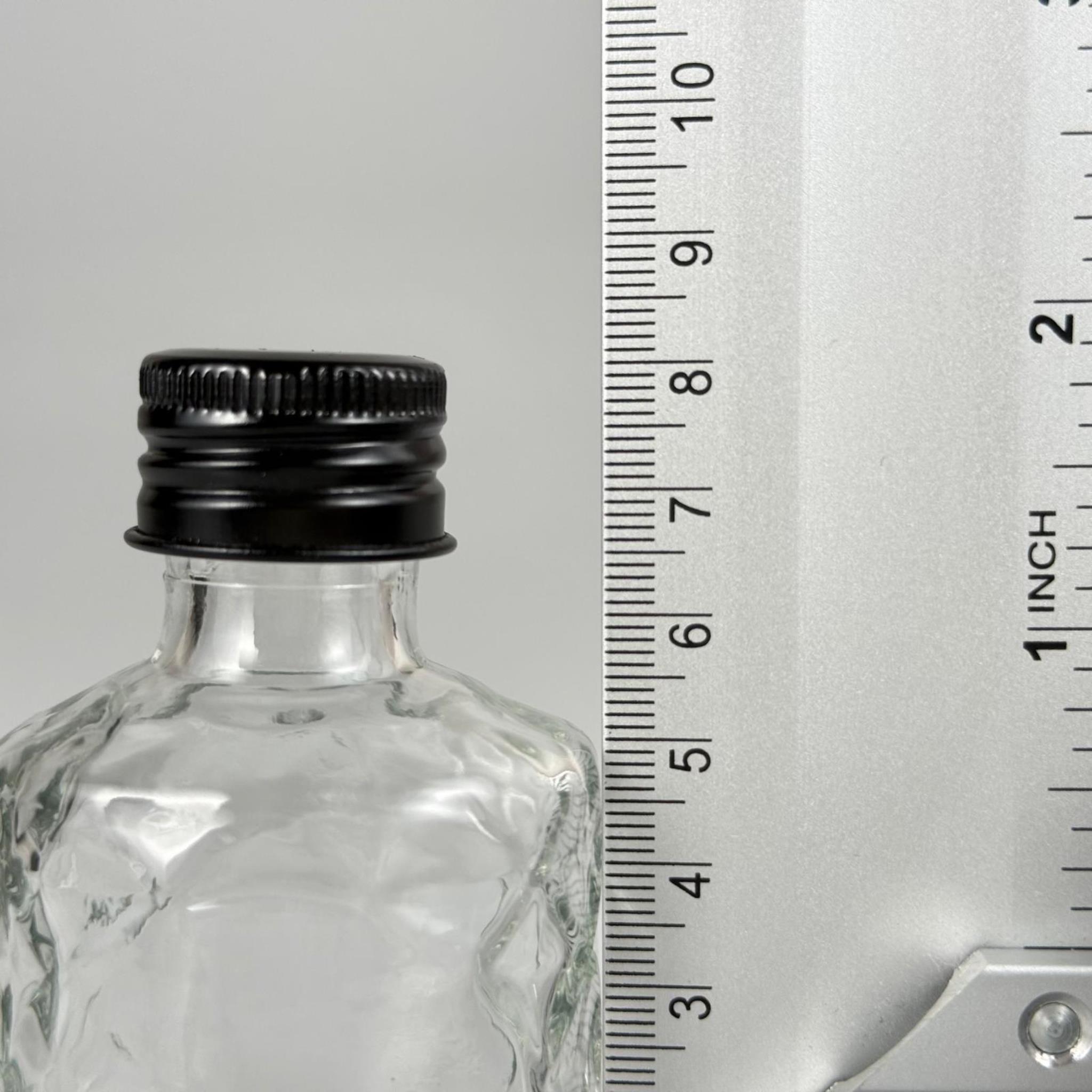 50 CC VELORA CAM ŞİŞE + KÖPÜK CONTALI SİYAH METAL ALÜMİNYUM KAPAK - 50 ML LÜX CAM ŞİŞE
