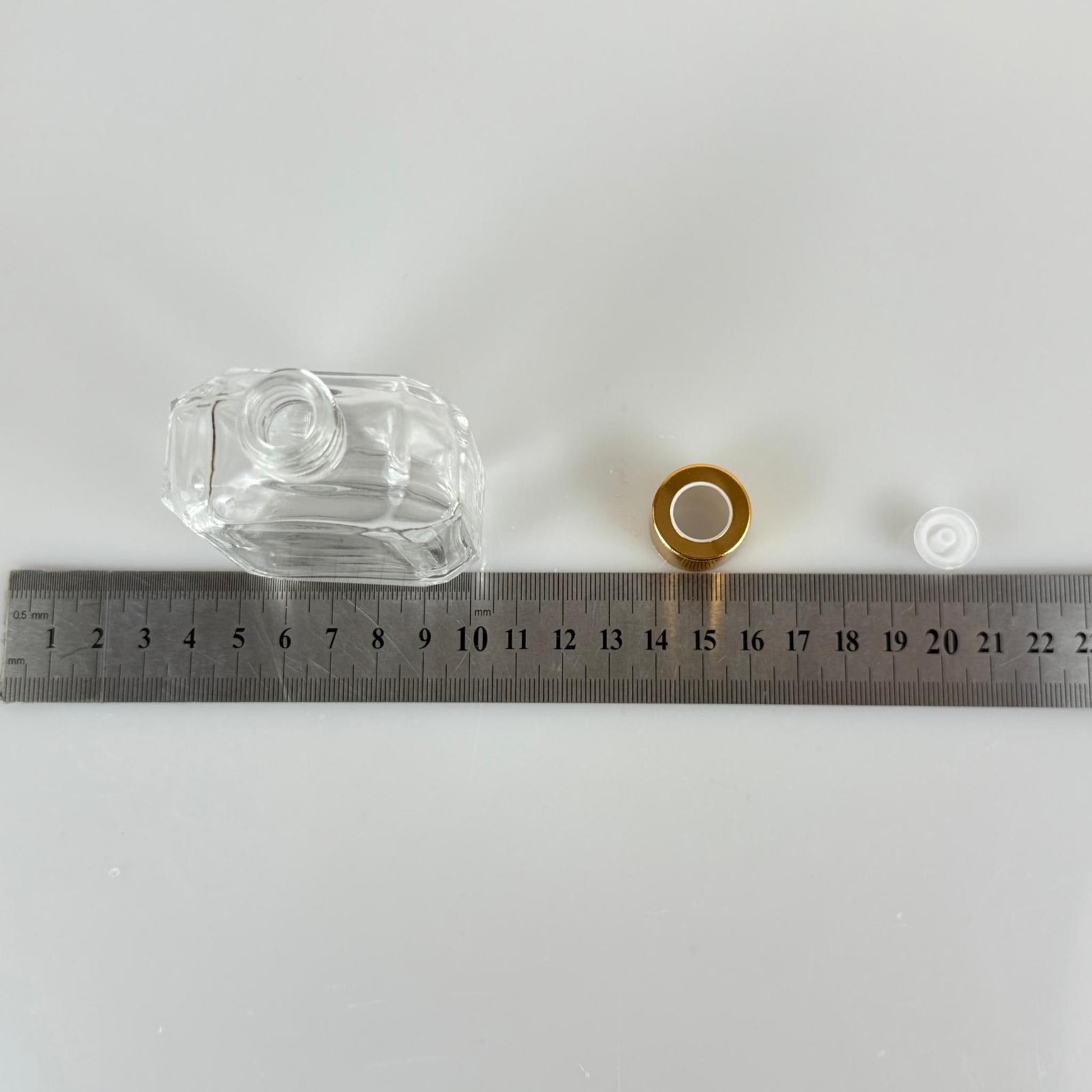 KAZABLANKA MODEL CAM KOLONYA ŞİŞESİ + METAL GOLD KAPAK + TIPA - 50 ML - HEDİYELİK KOLONYA ŞİŞELERİ