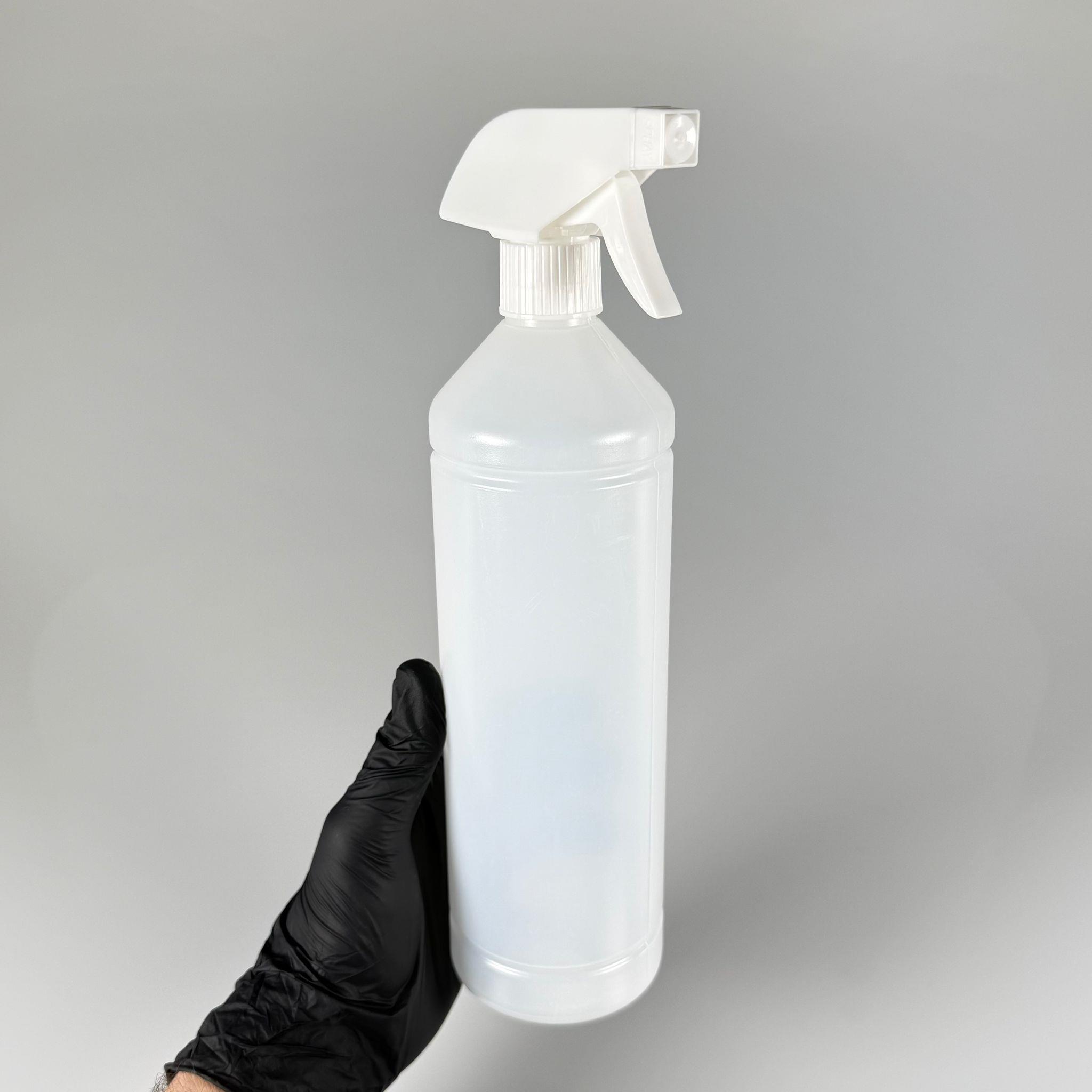 1000 CC TİNER ŞİŞESİ - BEYAZ  TRİGER TETİK SPREYLİ - 1000 ML KİMYASALA DAYANIKLI PLASTİK ŞİŞE - 1 LT POLİETİLEN ŞİŞE - UZUN
