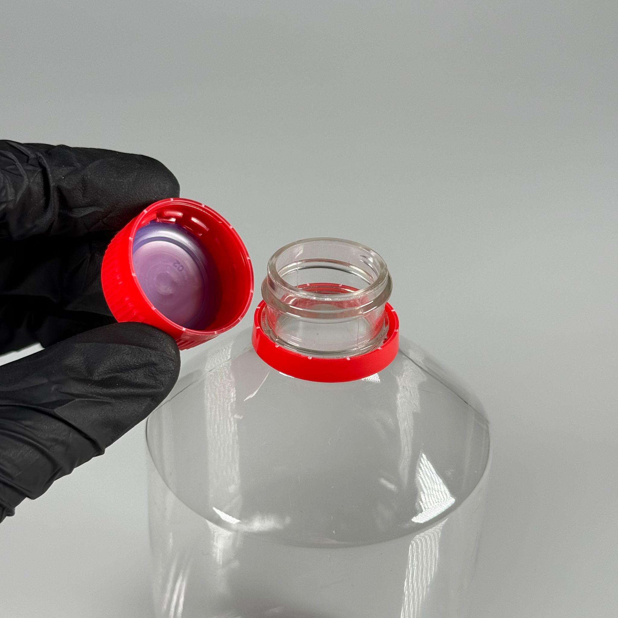 500 CC KÜT BOYUNLU ŞEFFAF PET ŞİŞE  - KIRMIZI KİLİTLİ KAPAKLI - 500 ML KALIN PET ŞİŞE