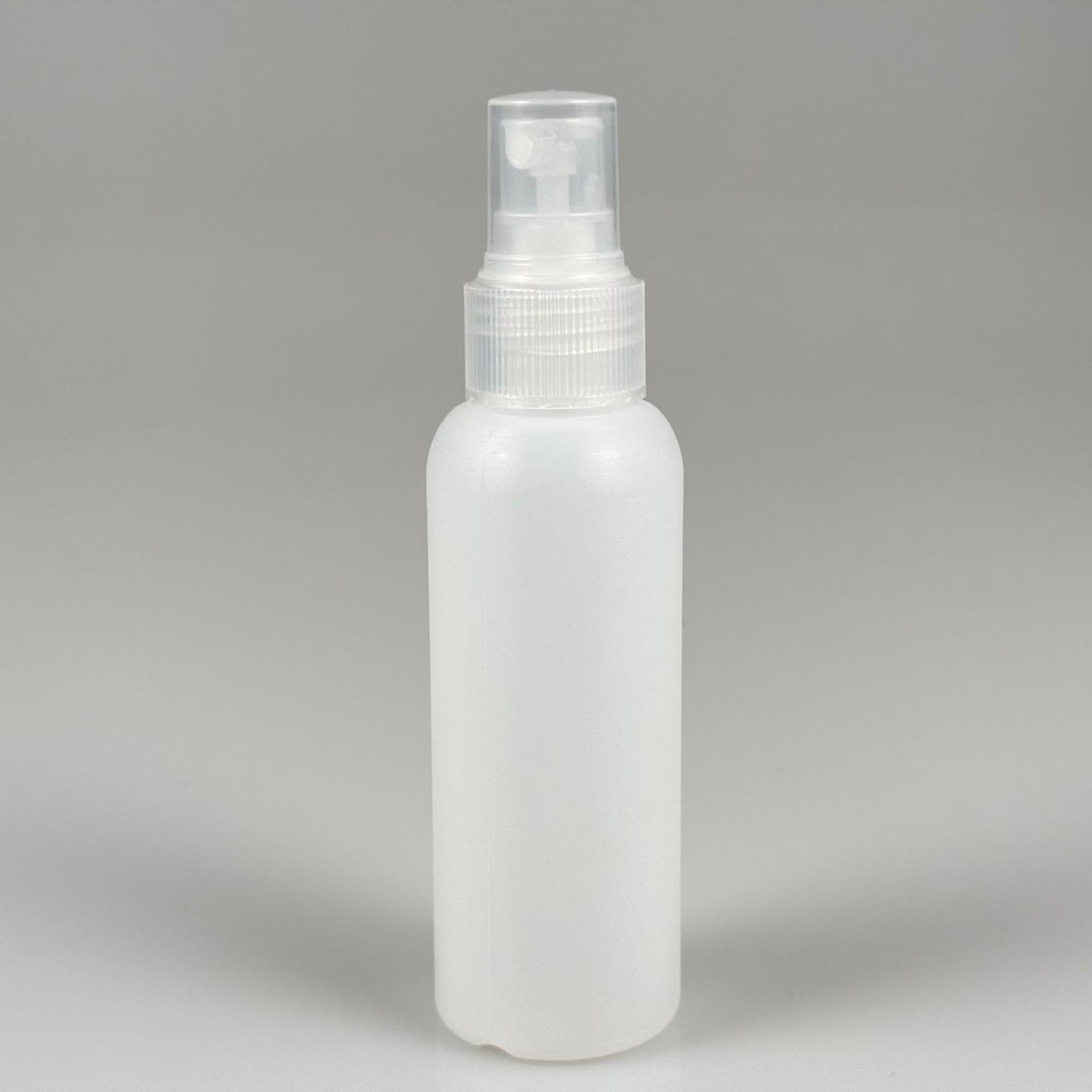 100 CC NATÜREL SERT POLİETİLEN ŞİŞE + ŞEFAFF SPREYLİ -  24 MM  - 100 ML SERT POLİETİLEN ŞİŞE