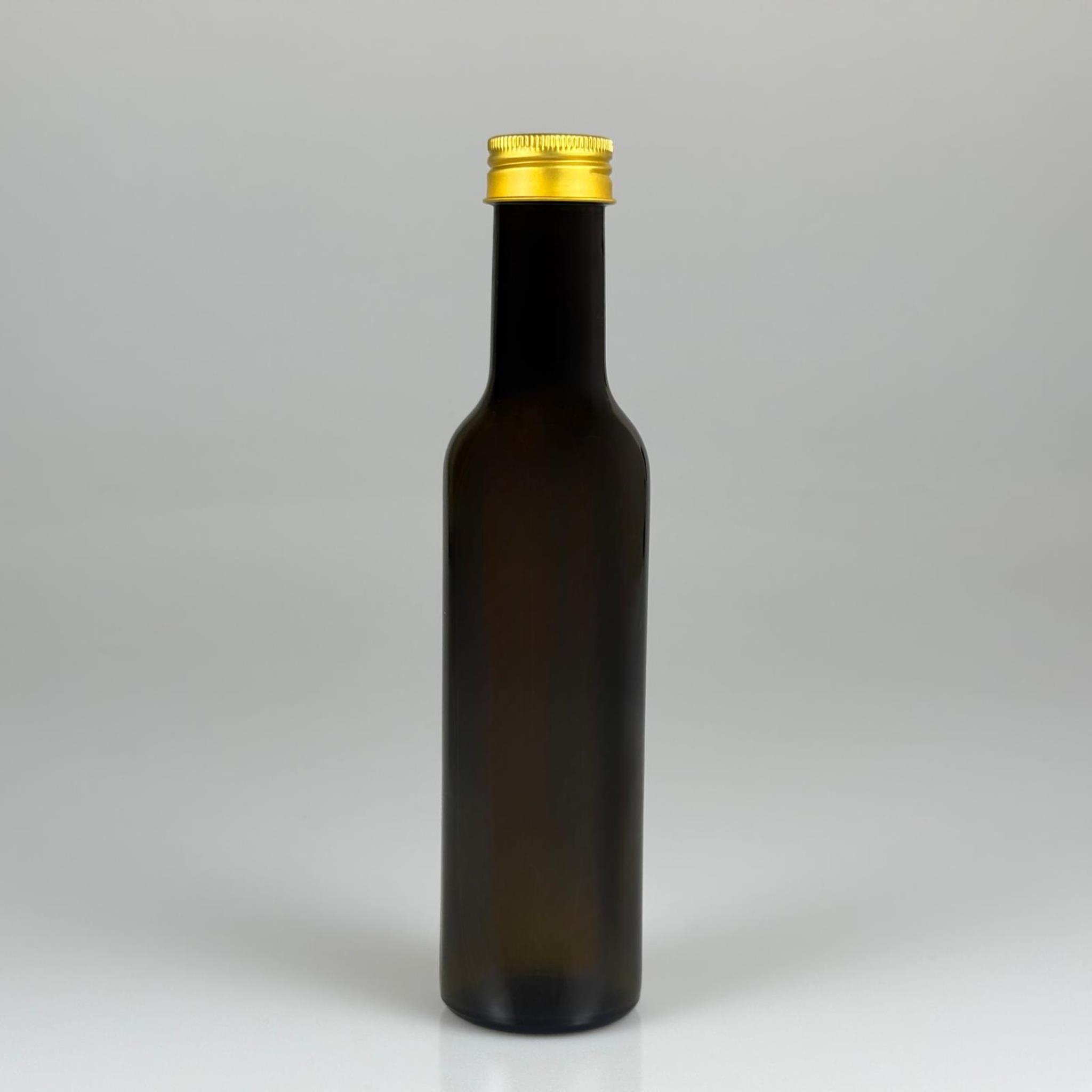 250 CC YEŞİL CESENA MODEL DORİCA CAM ŞİŞE - GOLD METAL KAPAKLI - 250 ML CESENA ŞİŞE - YEŞİL
