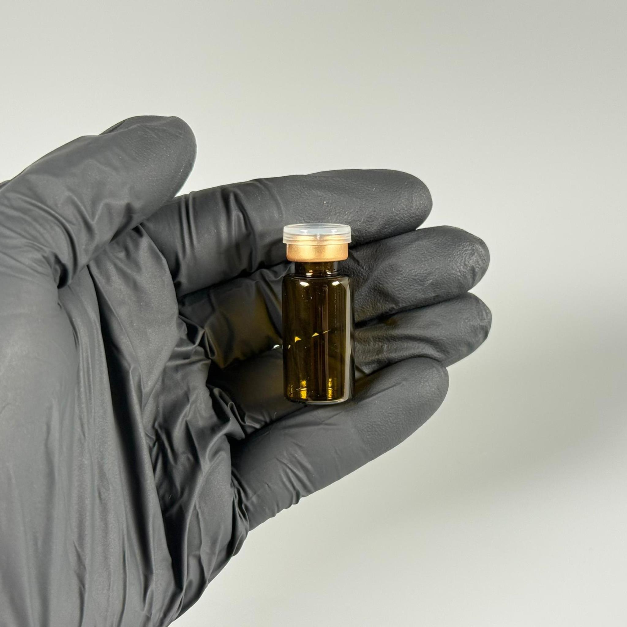 3 ML vial flakon şişe - 13 ağız 3 cc amber cam ilaç şişesi + kauçuk butil enjektör tıpası + gold alüminyum kapaklı takım