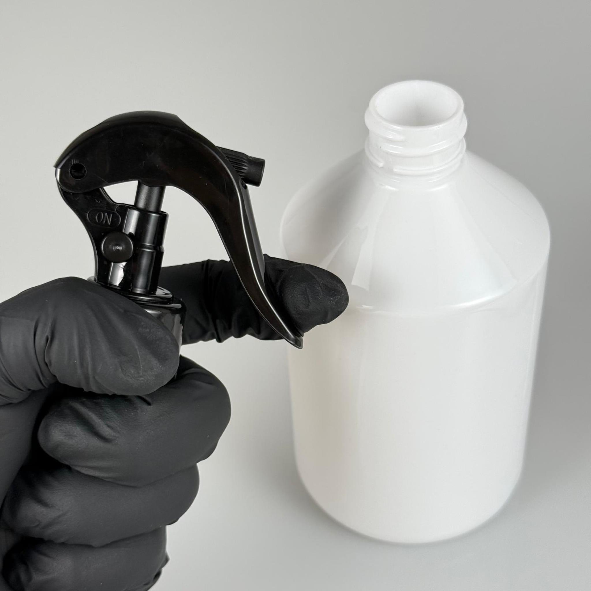 500 CC BEYAZ PET ŞİŞE - 500 ML BEYAZ PLASTİK ŞİŞE SİYAH TRİGER SPREYLİ