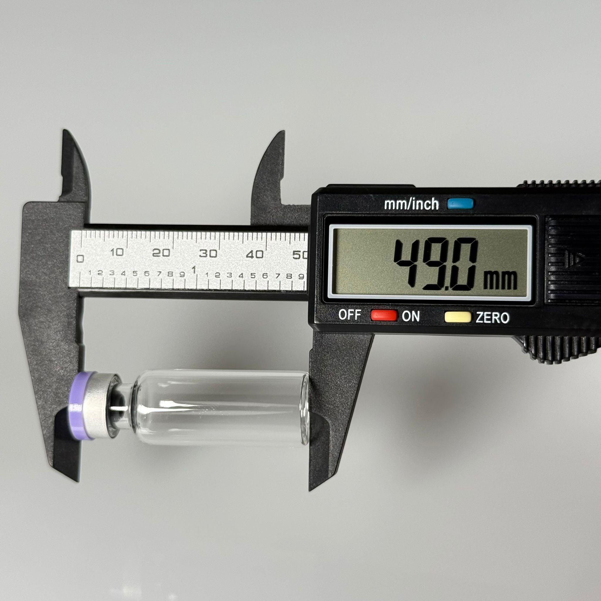 4 ML vial flakon şişe - 13 ağız 4 cc şeffaf cam ilaç şişesi + kauçuk butil enjektör tıpası + mor alüminyum kapaklı takım