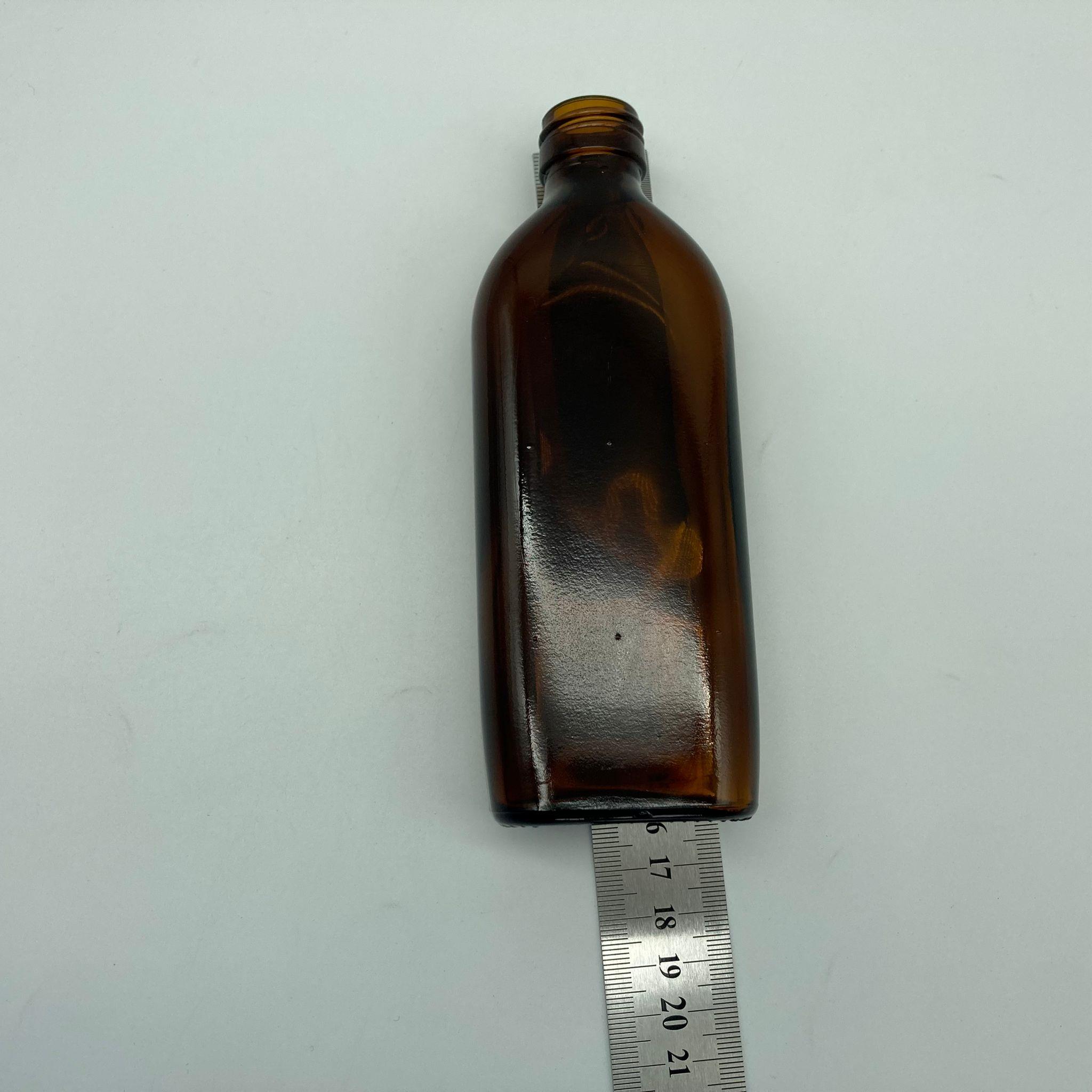 150 CC AMBER  CAM YASSI COLD BREW ŞİŞE (SOĞUK KAHVE ŞİŞESİ) KAPAKSIZ (25 AĞIZ) - 150 ML YASSI CAM ŞİŞE