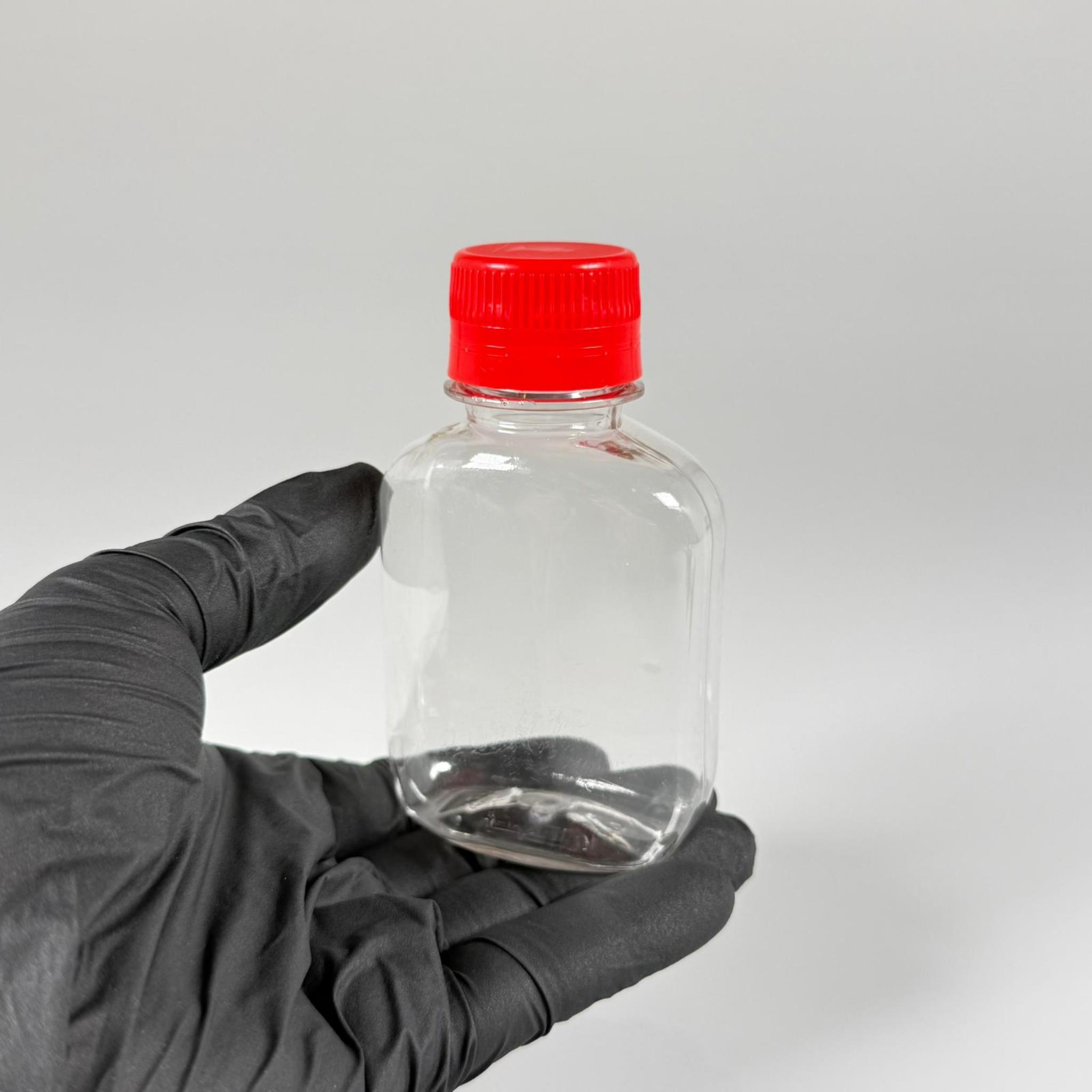 100 CC KİLİTLİ CONTALI KAPAKLI PLASTİK ŞİŞE - 100 ML PET ŞİŞE KALIN (15 GR) - ELLE KAPATARAK KİLİTLENİR SIZDIRMAZ KIRMIZI KAPAK - NUMUNE ŞİŞESİ