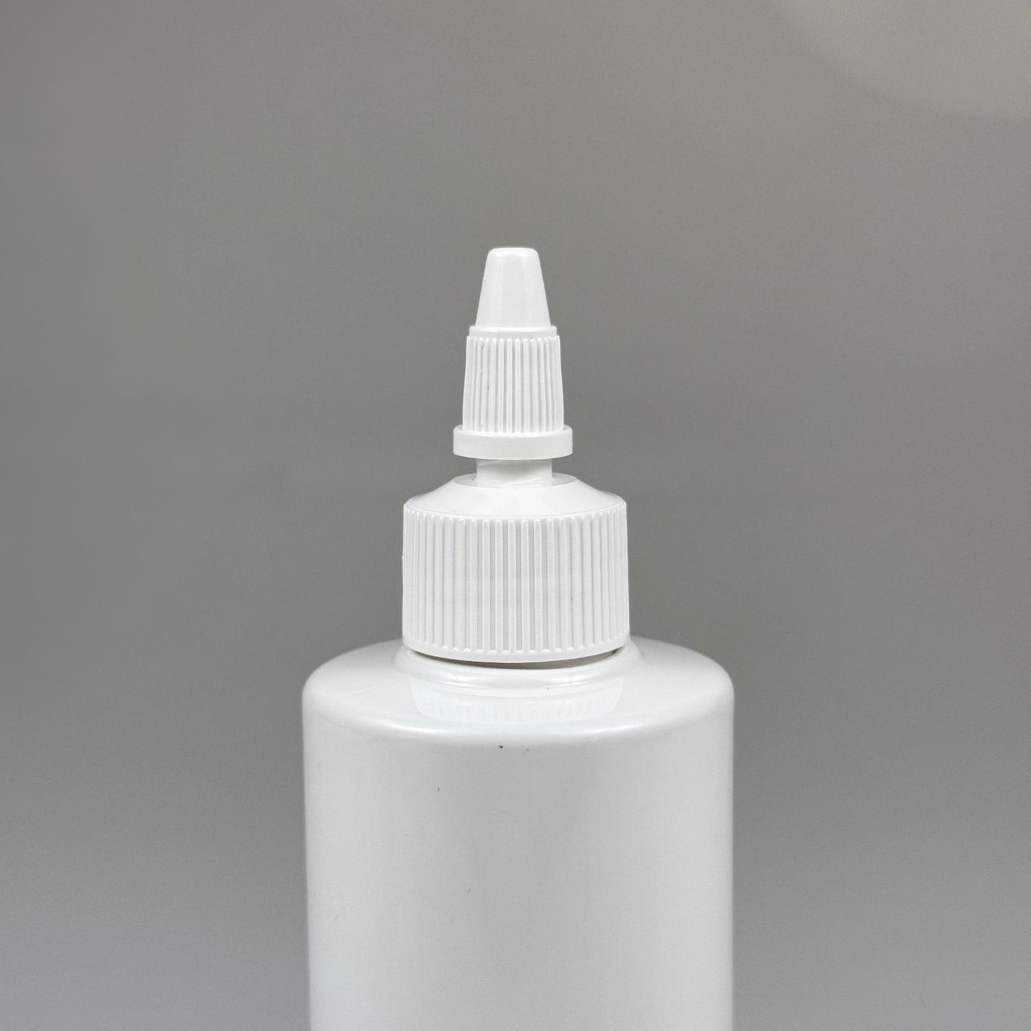 YAĞ, SOS, ACI SOS, SİRKE, SRIRACHA, MÜREKKEP, TUTKAL AKITICI VB BOŞ ŞİŞELERİ - BEYAZ SİVRİ TWİST AKITICI KAPAK + 200 ML BEYAZ KÜT PET PLASTİK ŞİŞE TAKIM