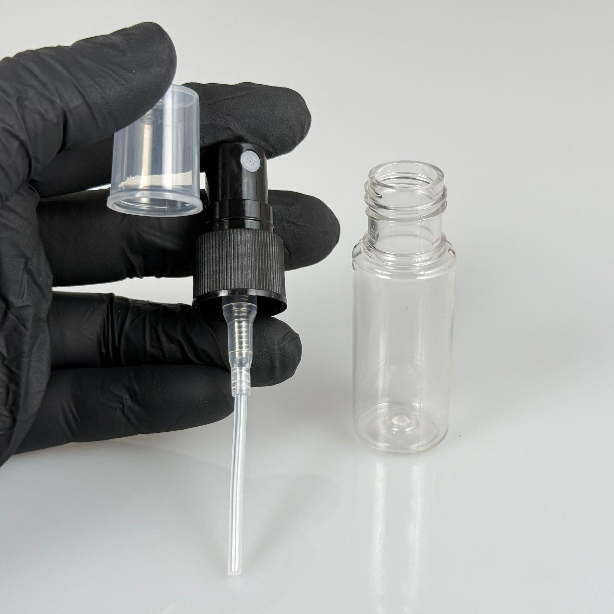 15 CC SERT PLASTİK ŞİŞE SİYAH SPREYLİ TAKIM - 15 ML SPREYLİ PET ŞİŞE