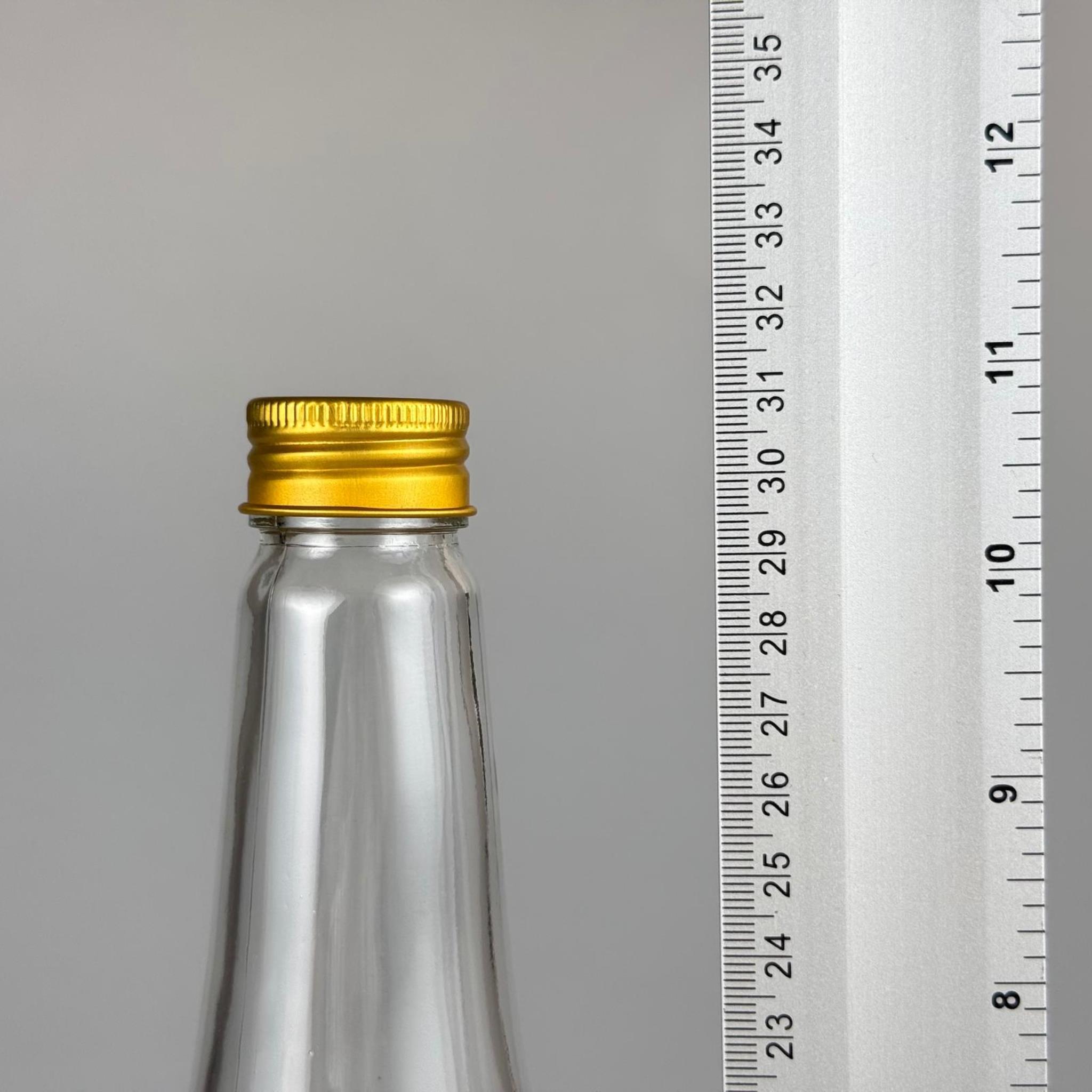 1000 ML LÜKS CAM SU ŞİŞESİ - 1000 CC BOŞ CAM SU ŞİŞELERİ - GOLD ALÜMİNYUM METAL KAPAKLI (ELLE AÇILIP KAPANABİLİR) - RESTORAN, CAFE, OTEL VS İÇİN PREMİUM CAM ŞİŞE