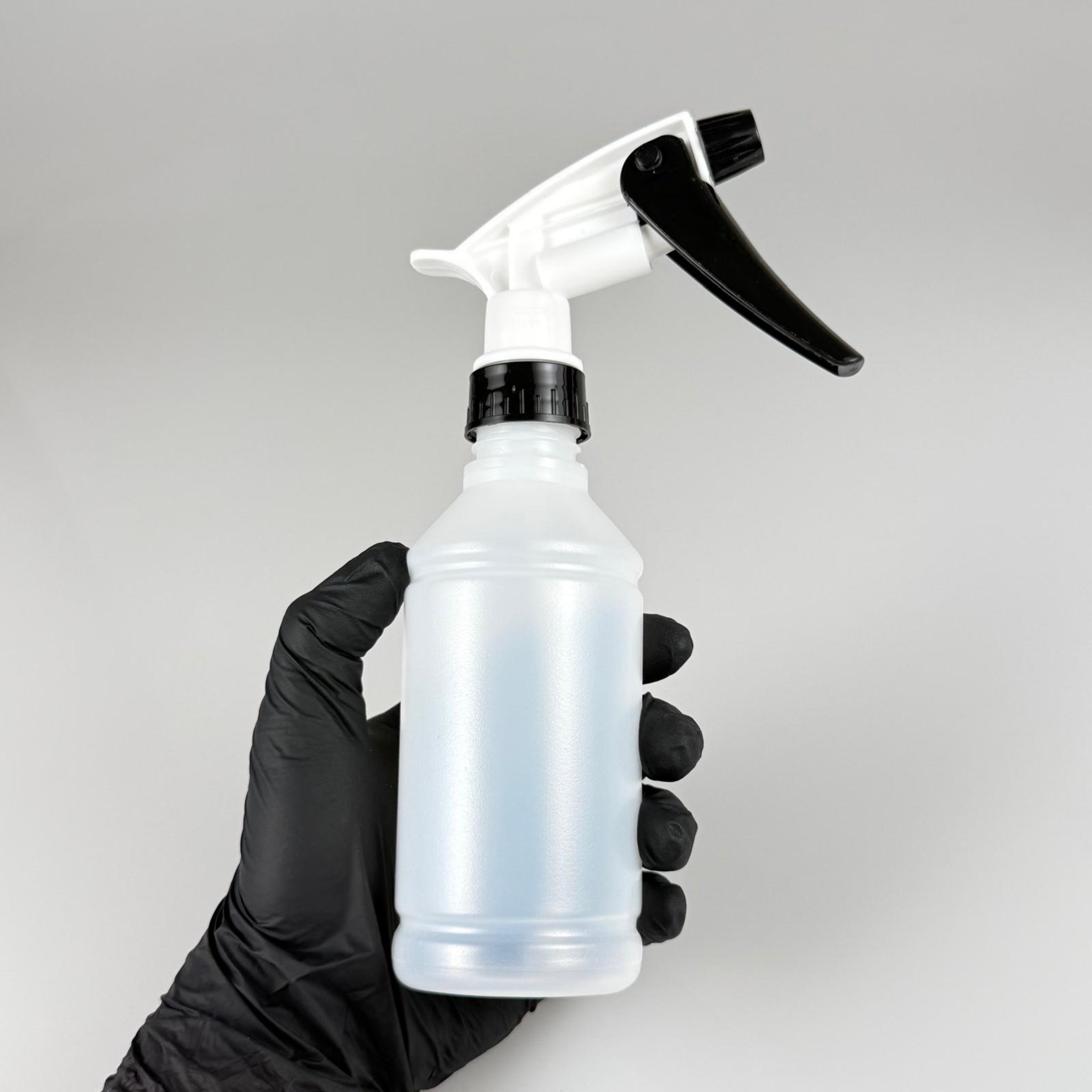 250 CC TİNER ŞİŞESİ - BÜYÜK SİYAH BEYAZ DOZAJLI KİMYASALA DAYANIKLI TRİGER TETİK SPREYLİ - 250 ML KİMYASALA DAYANIKLI PLASTİK ŞİŞE - 0,25 LT POLİETİLEN ŞİŞE - TOMBUL OTO TEMİZLİK ŞİŞESİ
