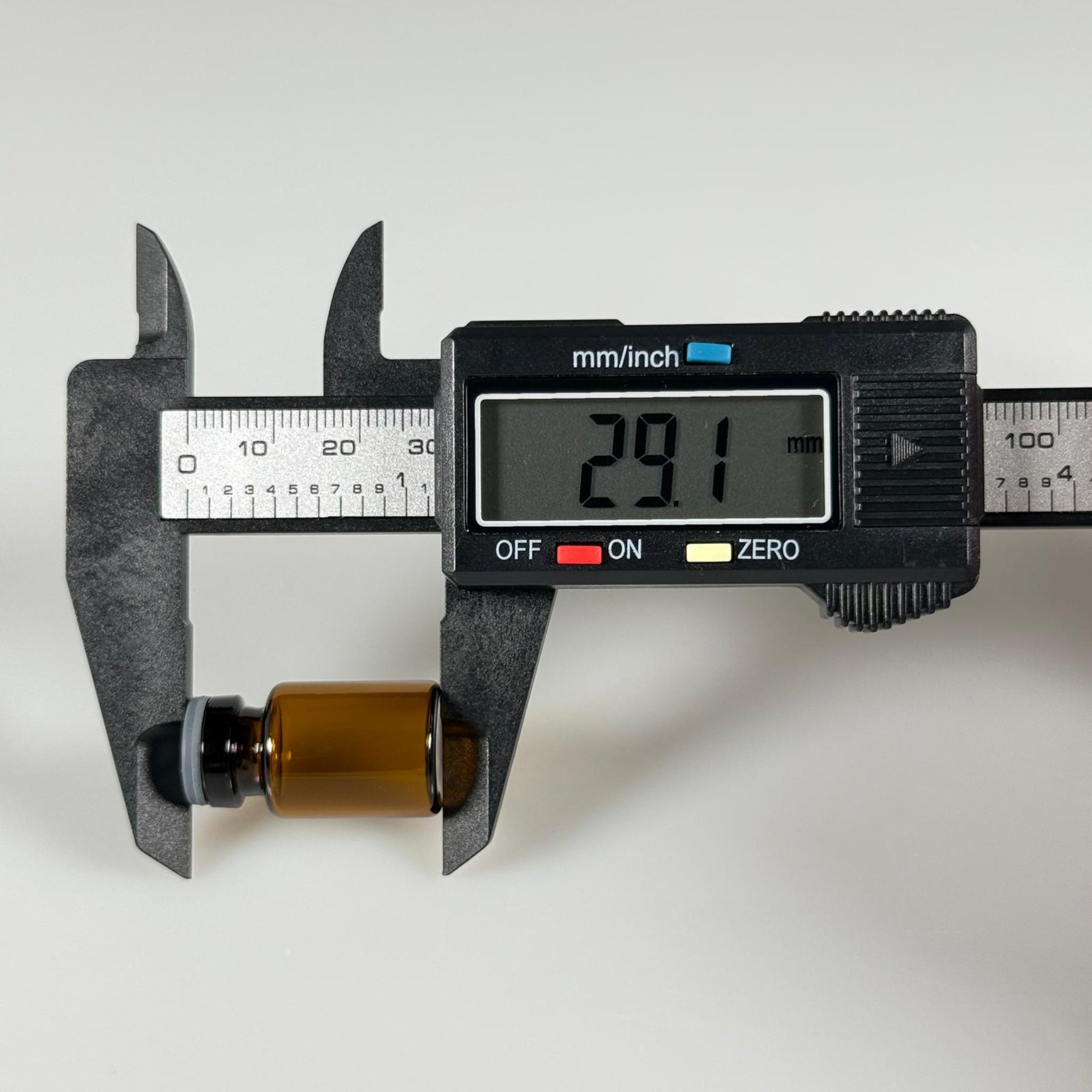 2 ML vial flakon şişe - 13 ağız 2 cc amber cam ilaç şişesi + kauçuk butil enjektör tıpası