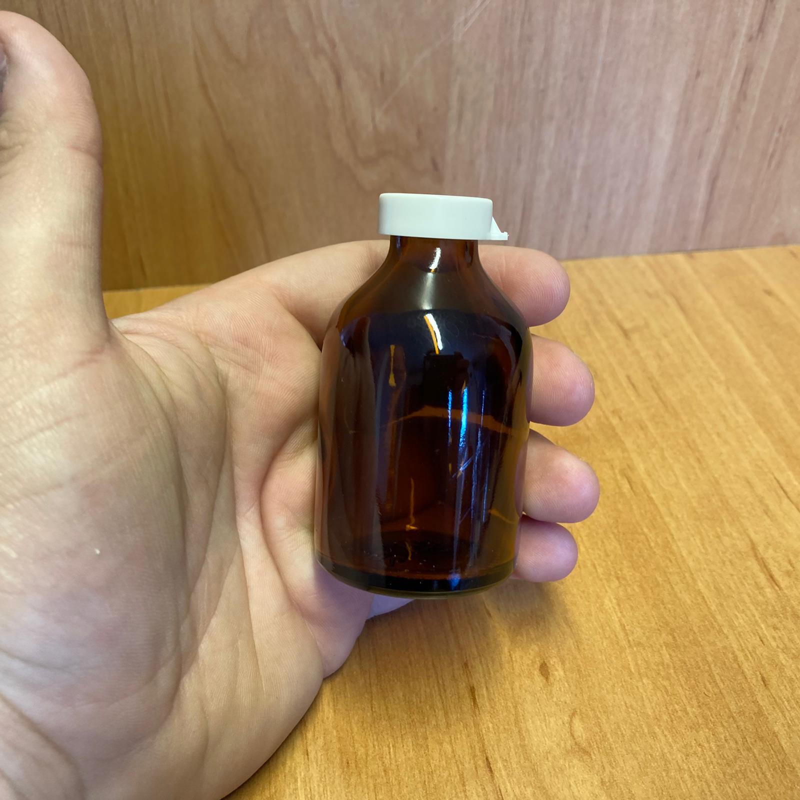 50 CC AMBER FLAKON PENİSİLİN ŞİŞESİ - BEYAZ KAPAKLI - 50 ML KAPAKLI KAHVERENGİ CAM ŞİŞE - SIZDIRMAZ - ELLE KAPANIR