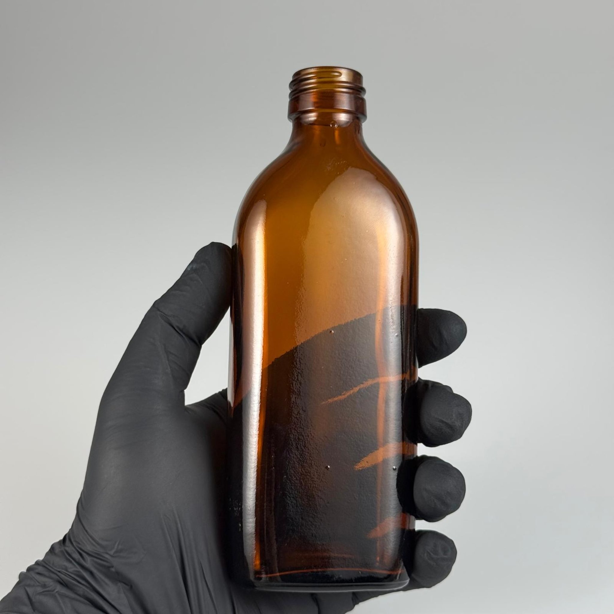 150 CC AMBER  CAM YASSI COLD BREW ŞİŞE (SOĞUK KAHVE ŞİŞESİ) KAPAKSIZ (25 AĞIZ) - 150 ML YASSI CAM ŞİŞE