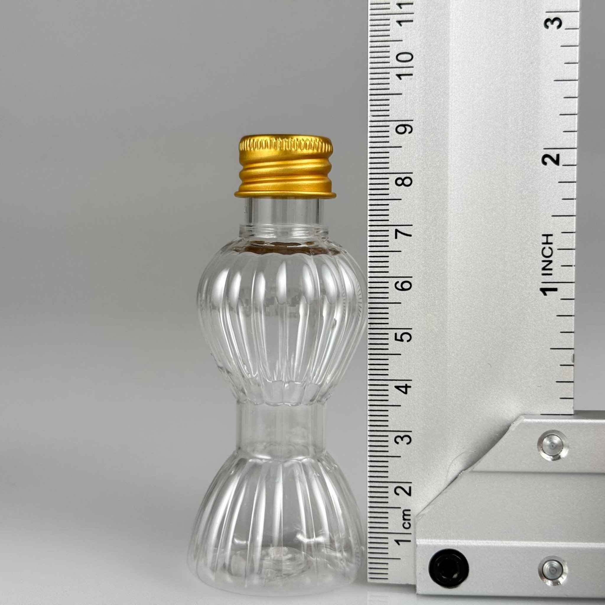 40 CC MİNİ PIRLANTA ŞİŞE + KÖPÜK CONTALI GOLD ALÜMİNYUM METAL KAPAKLI + KÖR TIPALI TAKIM - 40 ML CAMPET ŞİŞE