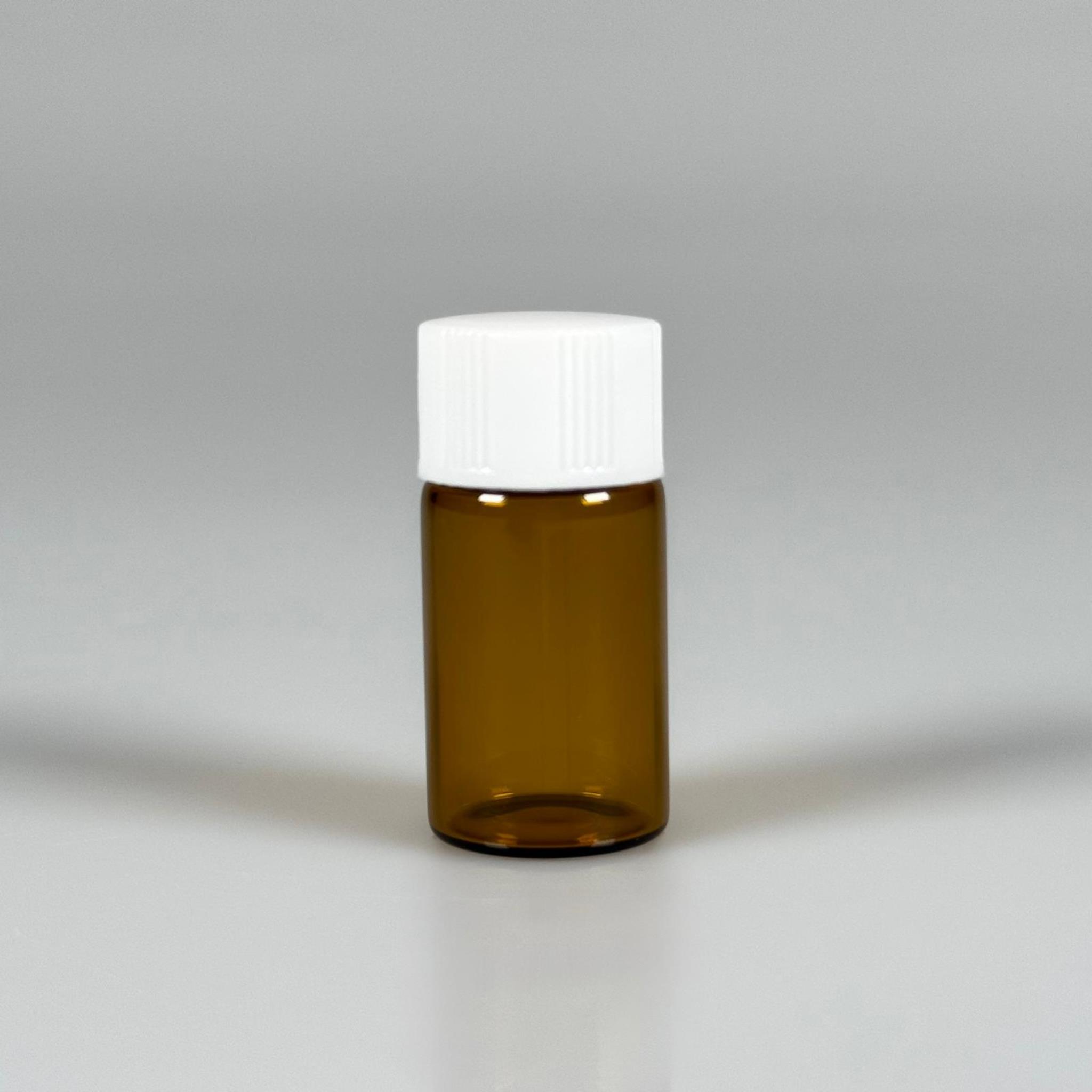 3 CC AMBER CAM ŞİŞE - BEYAZ KAPAKLI - 3 ML KAPAKLI CAM ŞİŞE