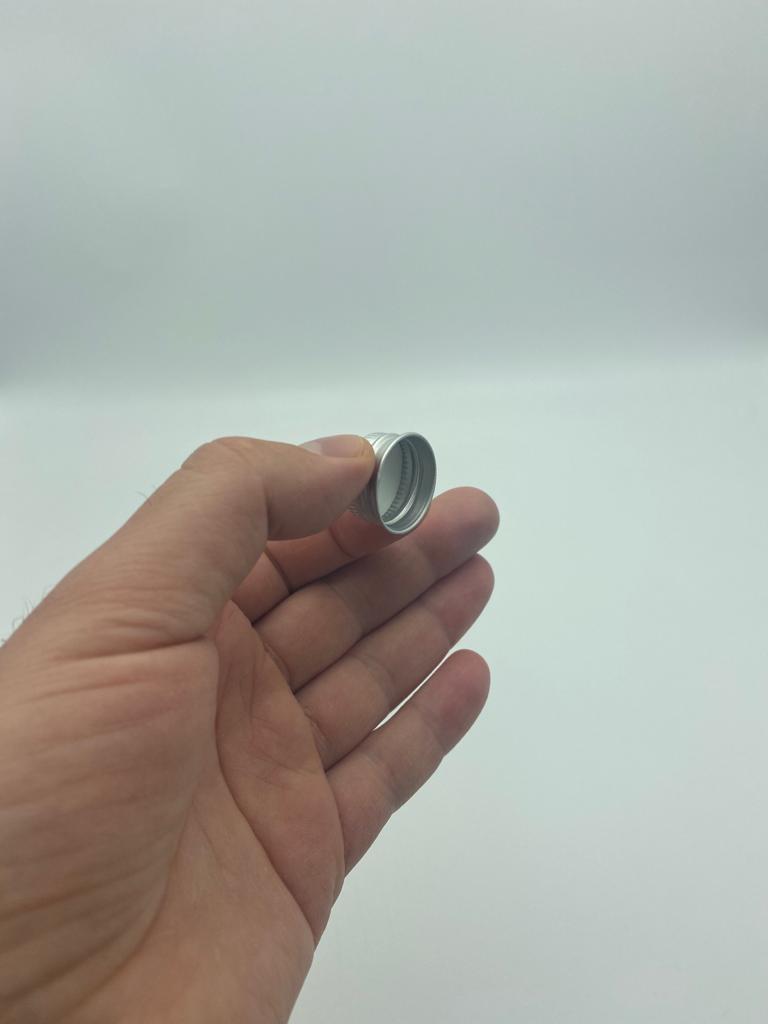 20 MM VİDALI GÜMÜŞ METAL KAPAK