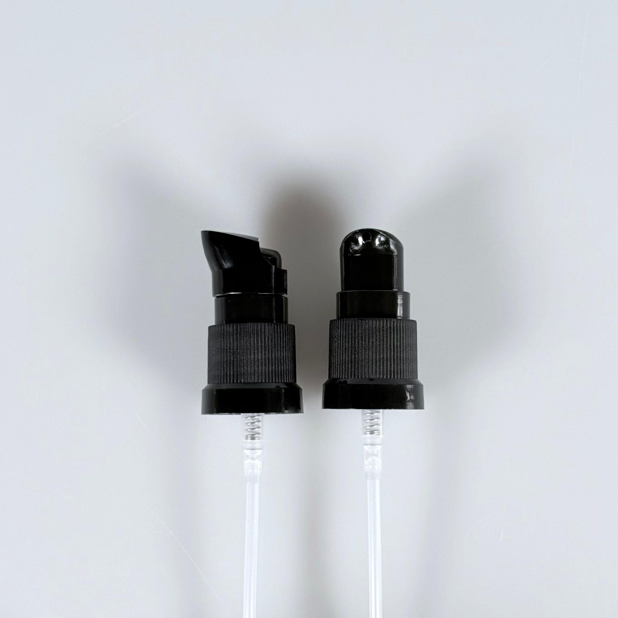 18 MM ETEKLİ LOSYON POMPASI SİYAH - 18 MM SERUM POMPASI (CAM ŞİŞELER İÇİN)