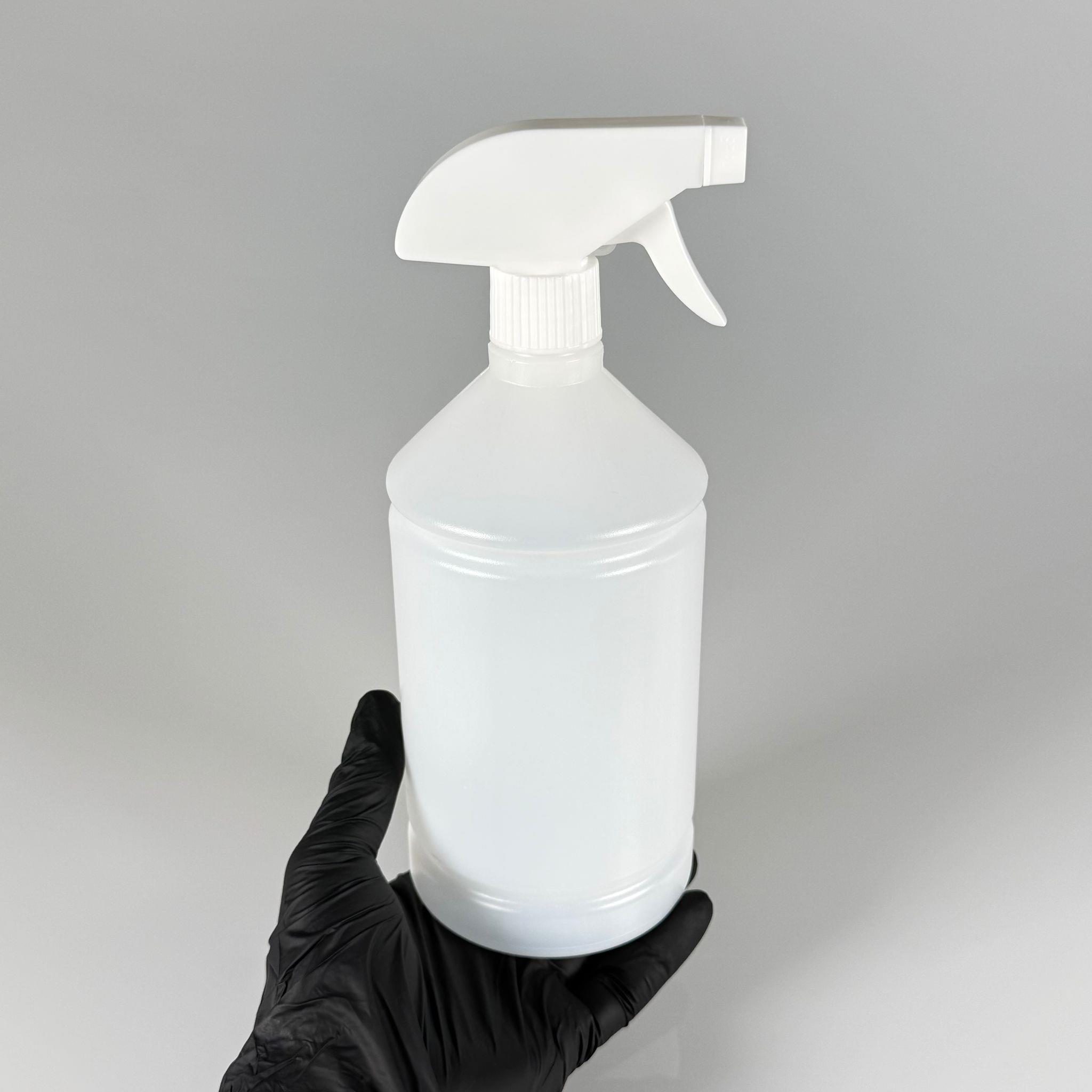 1000 CC TİNER ŞİŞESİ - BEYAZ  TRİGER TETİK SPREYLİ - 1000 ML KİMYASALA DAYANIKLI PLASTİK ŞİŞE - 1 LT POLİETİLEN ŞİŞE - KISA