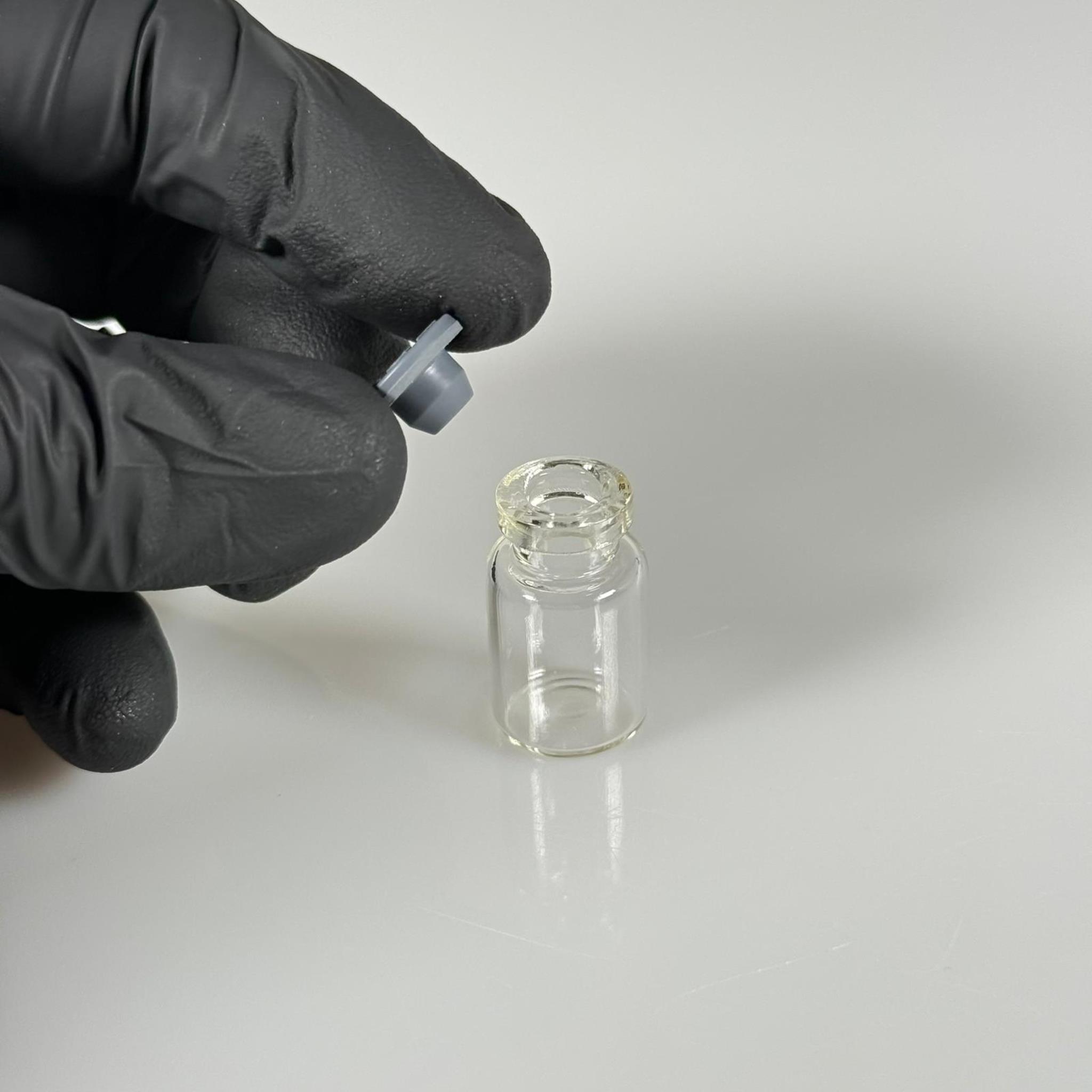 2 ML vial flakon şişe - 13 ağız 2 cc şeffaf cam ilaç şişesi + kauçuk butil enjektör tıpası