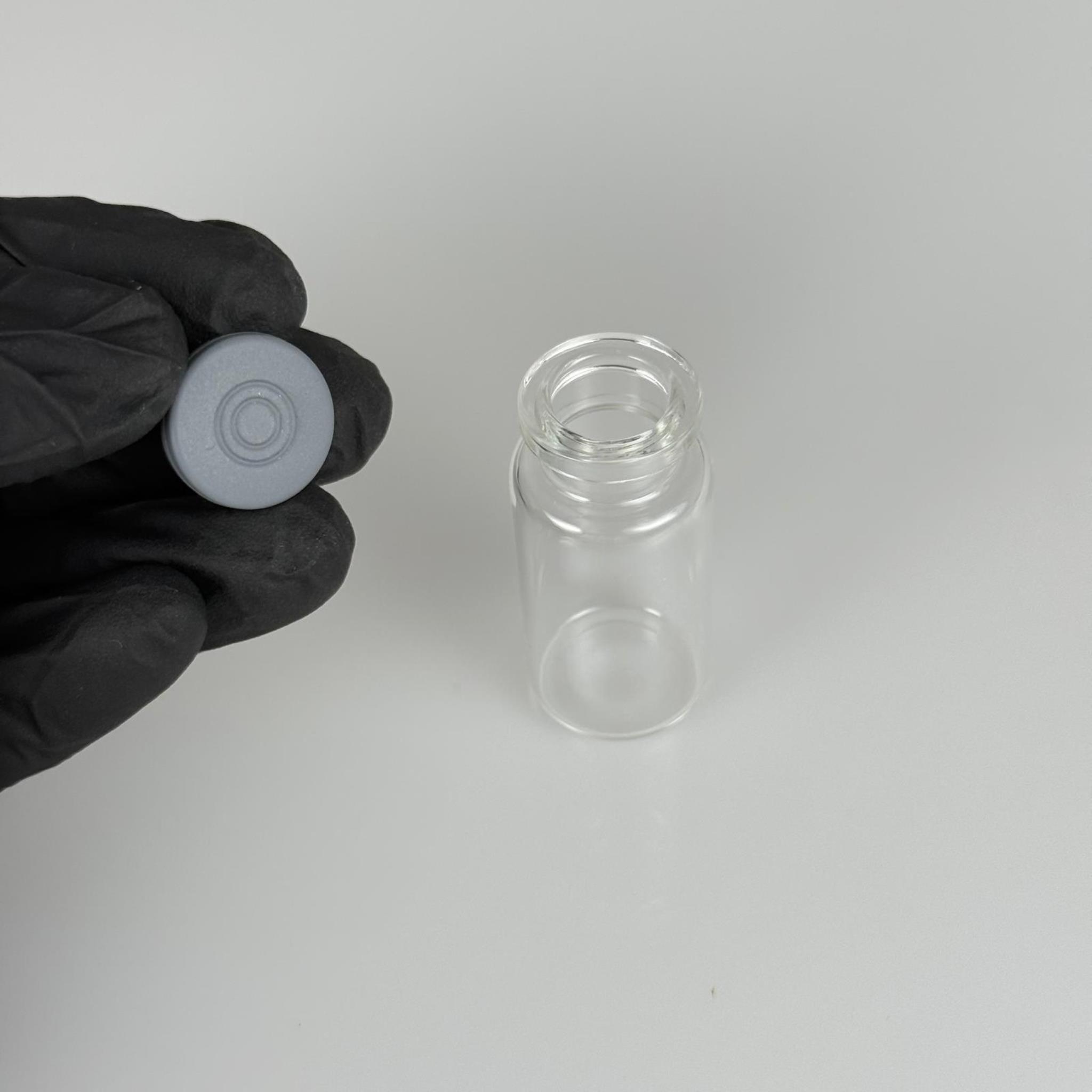 23X50 MM İNCE BOROSİLİKAT FLAKON CAM ŞİŞE 12 ML + BUTİL KAUÇUK TIPA 20 MM - ŞEFFAF CAM İLAÇ, ECZA, PENİSİLİN, MEDİKAL, LABORATUVAR, FARMASÖTİK ŞİŞELERİ