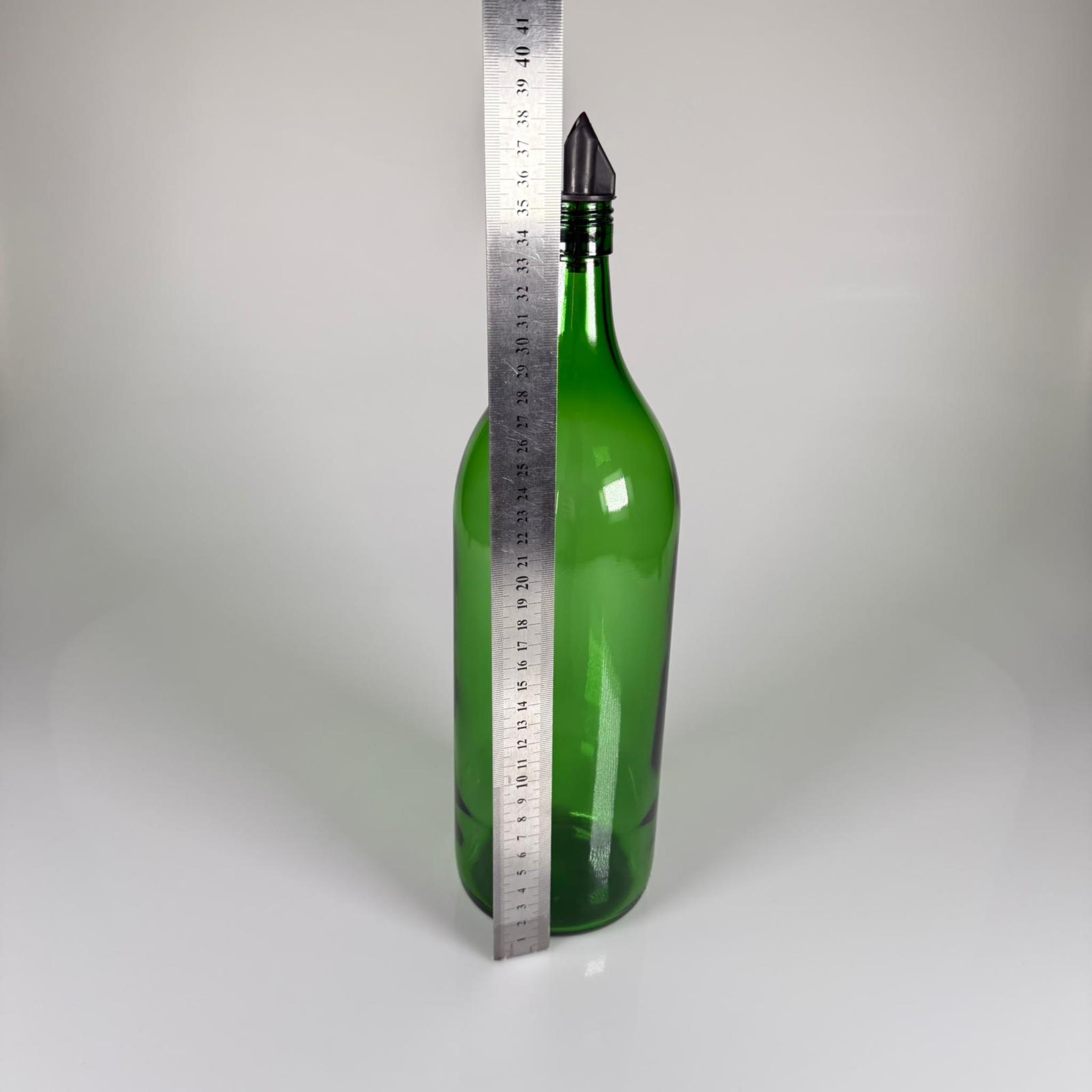 2000 CC YEŞİL CAM ŞİŞE - SİLİKON YAĞDANLIK TIPALI AKITICILI - 2 LİTRE YEŞİL CAM ŞİŞE - 2 LİTRE YAĞLIK SİRKELİK ŞİŞESİ