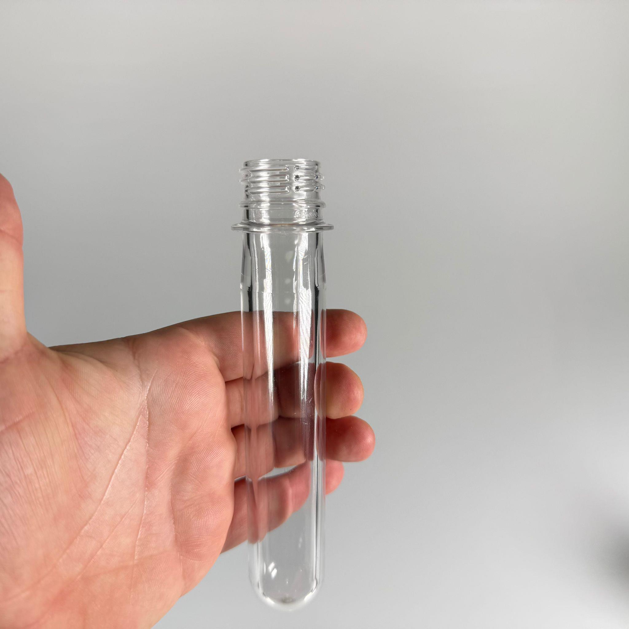 16 CM TÜP - 45 CC UZUN KALIN (51 GR) PET ŞİŞE  - 18 AĞIZ KAPAKSIZ  - VANİLYA ÇUBUĞU, BAHARAT, DENEY TÜPÜ, AYAKKABI BAĞCIĞI VB İÇİN PLASTİK TÜP