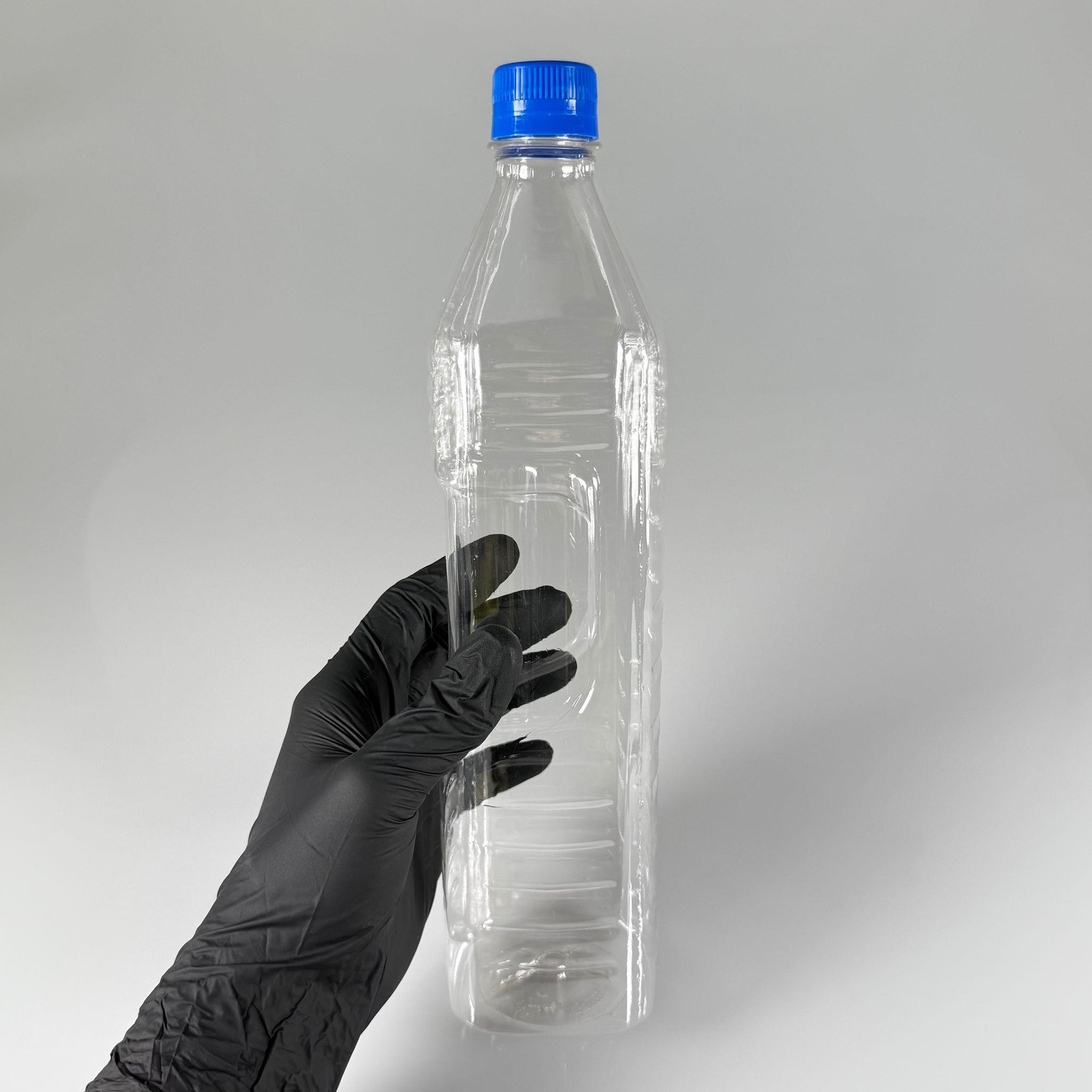 1000 CC KÖŞELİ PET ŞİŞE - MAVİ KİLİTLİ KAPAKLI 1 LİTRE KARE PLASTİK ŞİŞE - ZEYTİNYAĞ ŞİŞESİ