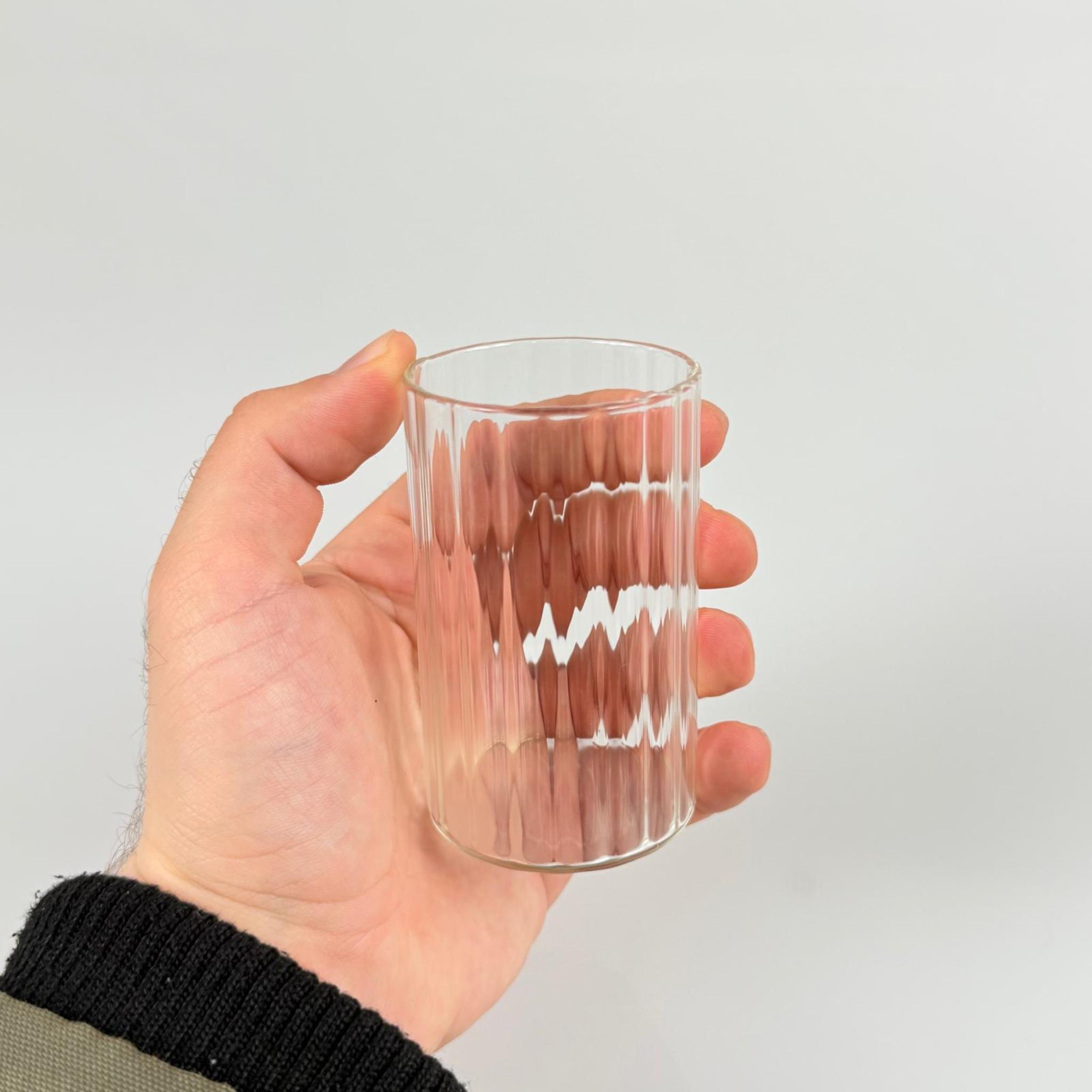 MUM BARDAK ÇİZGİLİ - ŞEFFAF - MUM İÇİN CAM BARDAK - TOPTAN MUM BARDAK - BOŞ MUM BARDAĞI - 120 CC (50X80 MM)