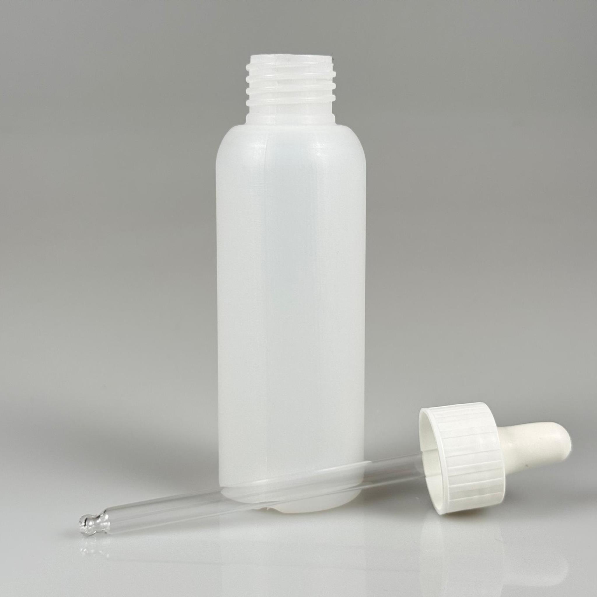 100 CC NATÜREL SERT POLİETİLEN ŞİŞE ( 24 MM ) + BEYAZ EMZİK + BEYAZ KAPAK + CAM DAMLALIK SETİ - 100 ML CAM DAMLALIK TAKIM SERT POLİETİLEN ŞİŞESİ
