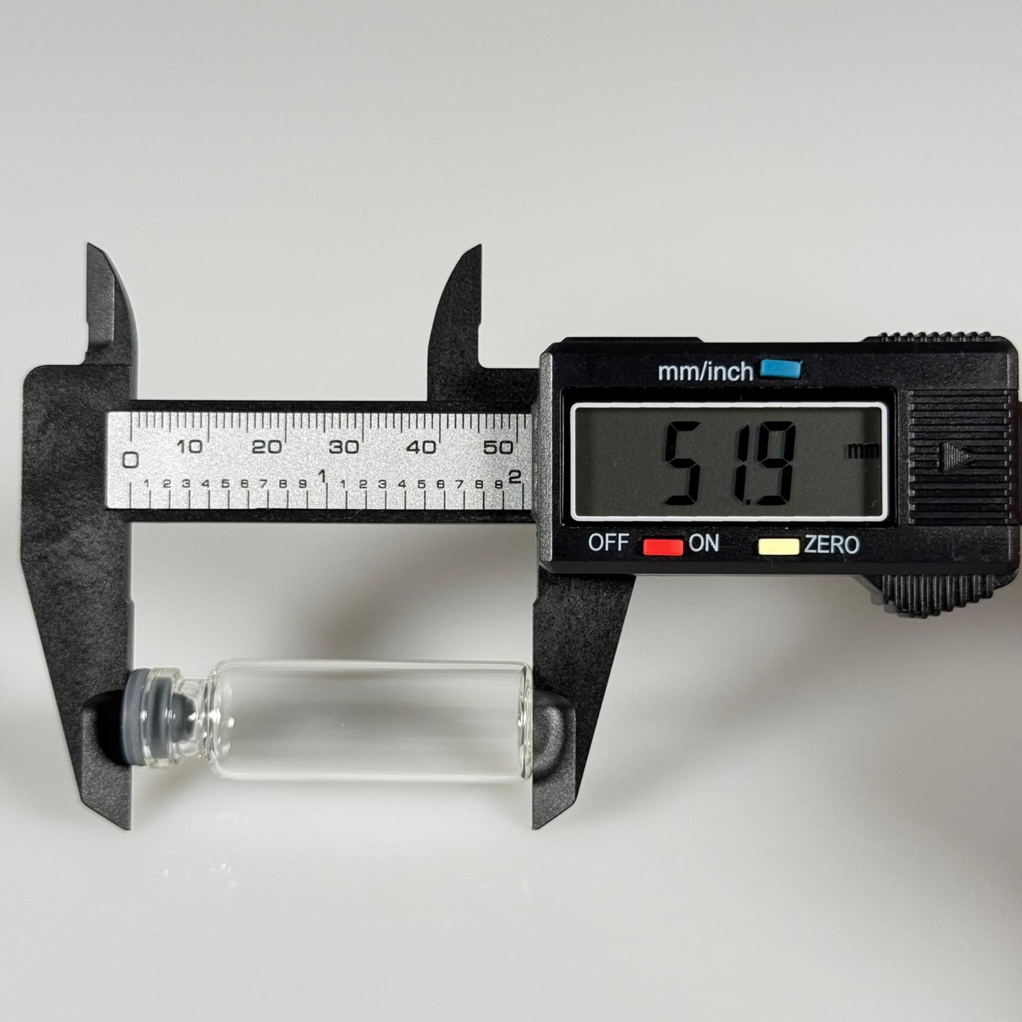 5 ML vial flakon şişe - 13 ağız 5 cc şeffaf cam ilaç şişesi + kauçuk butil enjektör tıpası