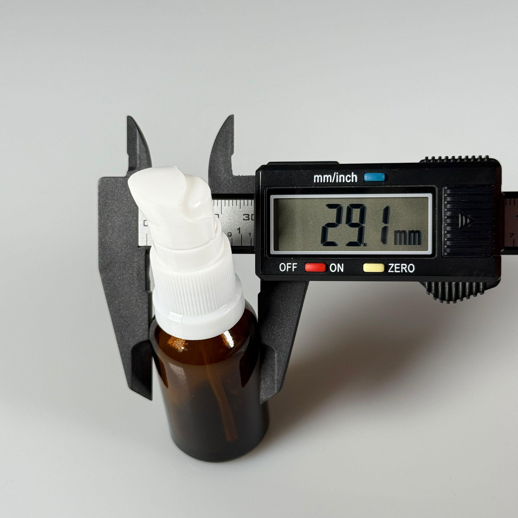 15 CC AMBER CAM ŞİŞE - SIZDIRMAZ ETEKLİ BEYAZ LOSYON POMPALI TAKIM - 15 ML LOSYON ŞİŞESİ - YAĞ, KREM GİBİ YOĞUN KIVAMLI SIVILAR İÇİN CAM AMBALAJ