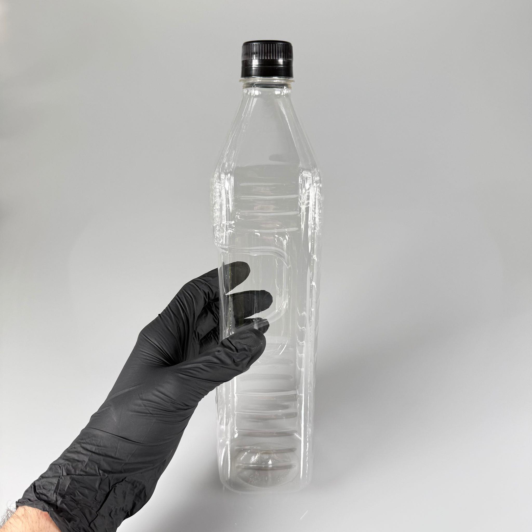 1000 CC KÖŞELİ PET ŞİŞE - SİYAH KİLİTLİ KAPAKLI 1 LİTRE KARE PLASTİK ŞİŞE - ZEYTİNYAĞ ŞİŞESİ