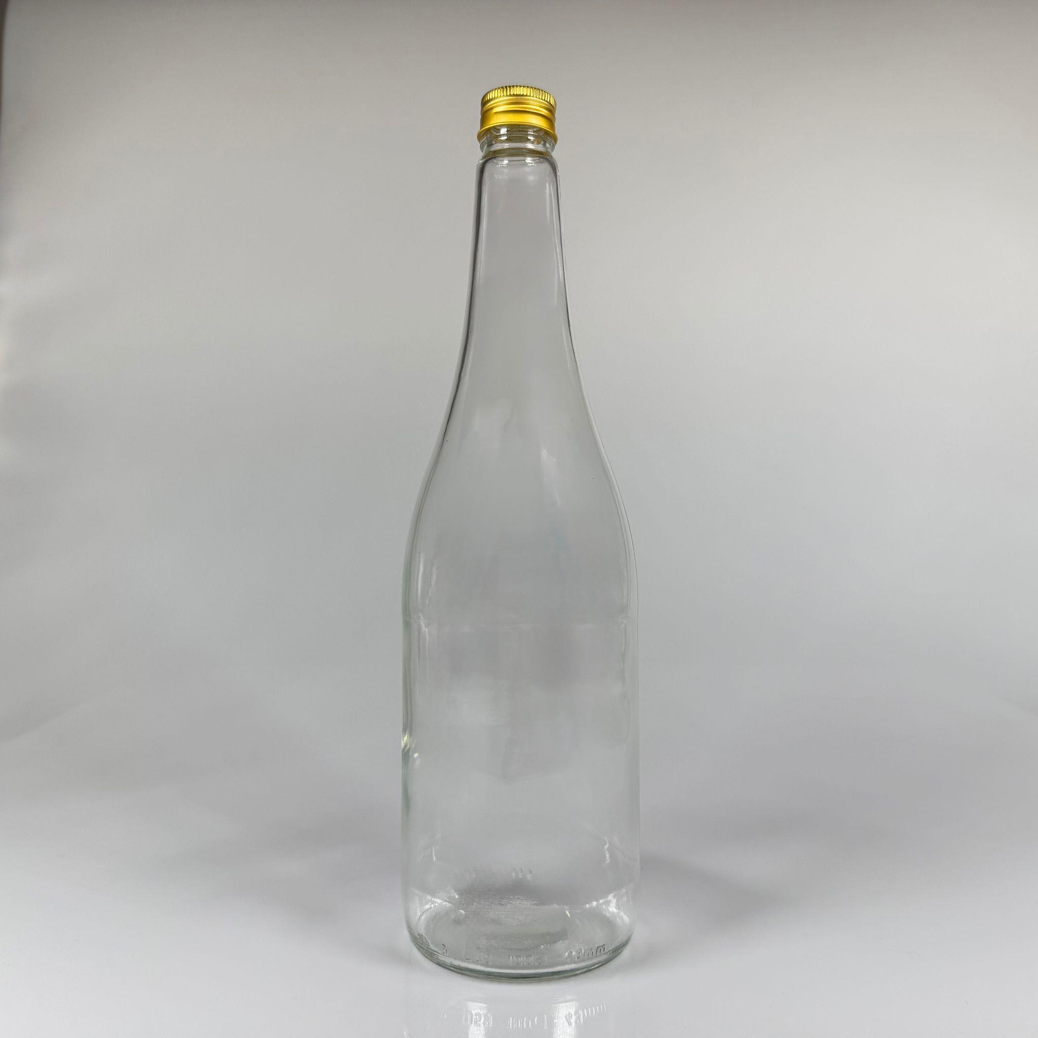 1000 ML LÜKS CAM SU ŞİŞESİ - 1000 CC BOŞ CAM SU ŞİŞELERİ - GOLD ALÜMİNYUM METAL KAPAKLI (ELLE AÇILIP KAPANABİLİR) - RESTORAN, CAFE, OTEL VS İÇİN PREMİUM CAM ŞİŞE