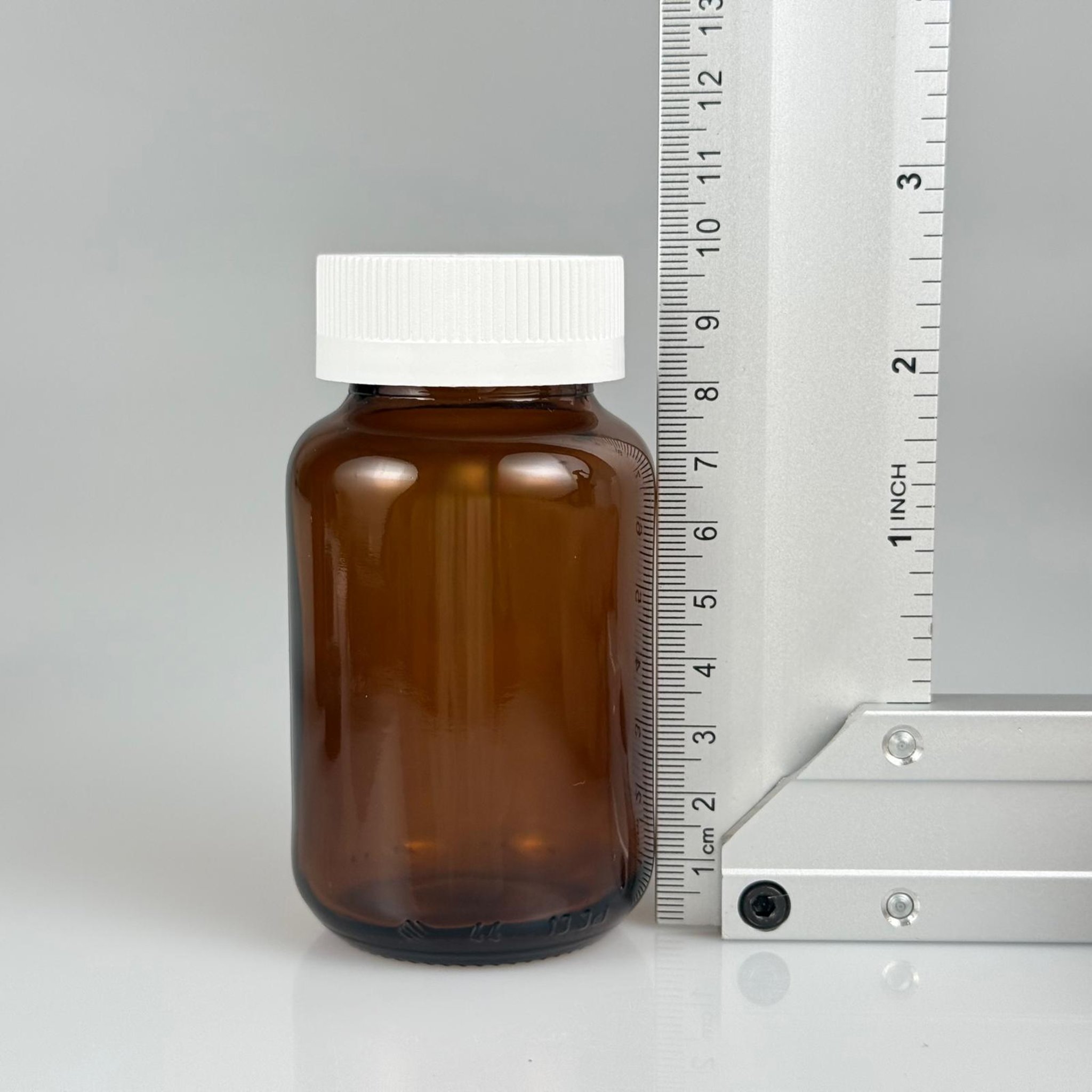 120 CC AMBER CAM TABLET ŞİŞESİ + 38 BEYAZ ÇOCUK KİLİTLİ KAPAK TAKIM - 120 ML (SİLME 133 ML) KAPSÜL KUTUSU - İLAÇ ŞİŞESİ - MEDİKAL HAP ŞİŞESİ - FARMASÖTİK KAVANOZ