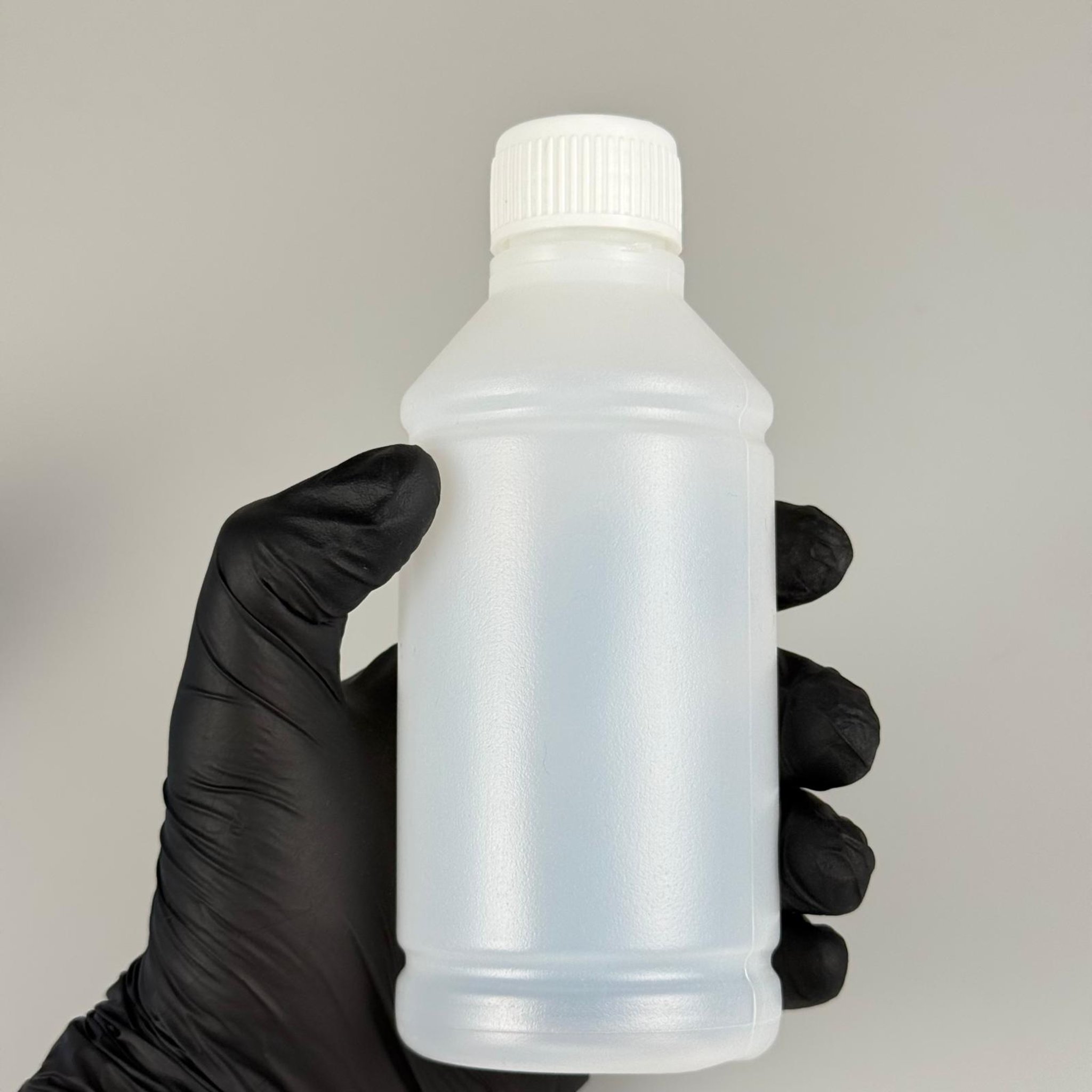 250 CC TİNER ŞİŞESİ - KÖPÜK CONTALI BEYAZ KAPAKLI - 500 ML KİMYASALA DAYANIKLI PLASTİK ŞİŞE