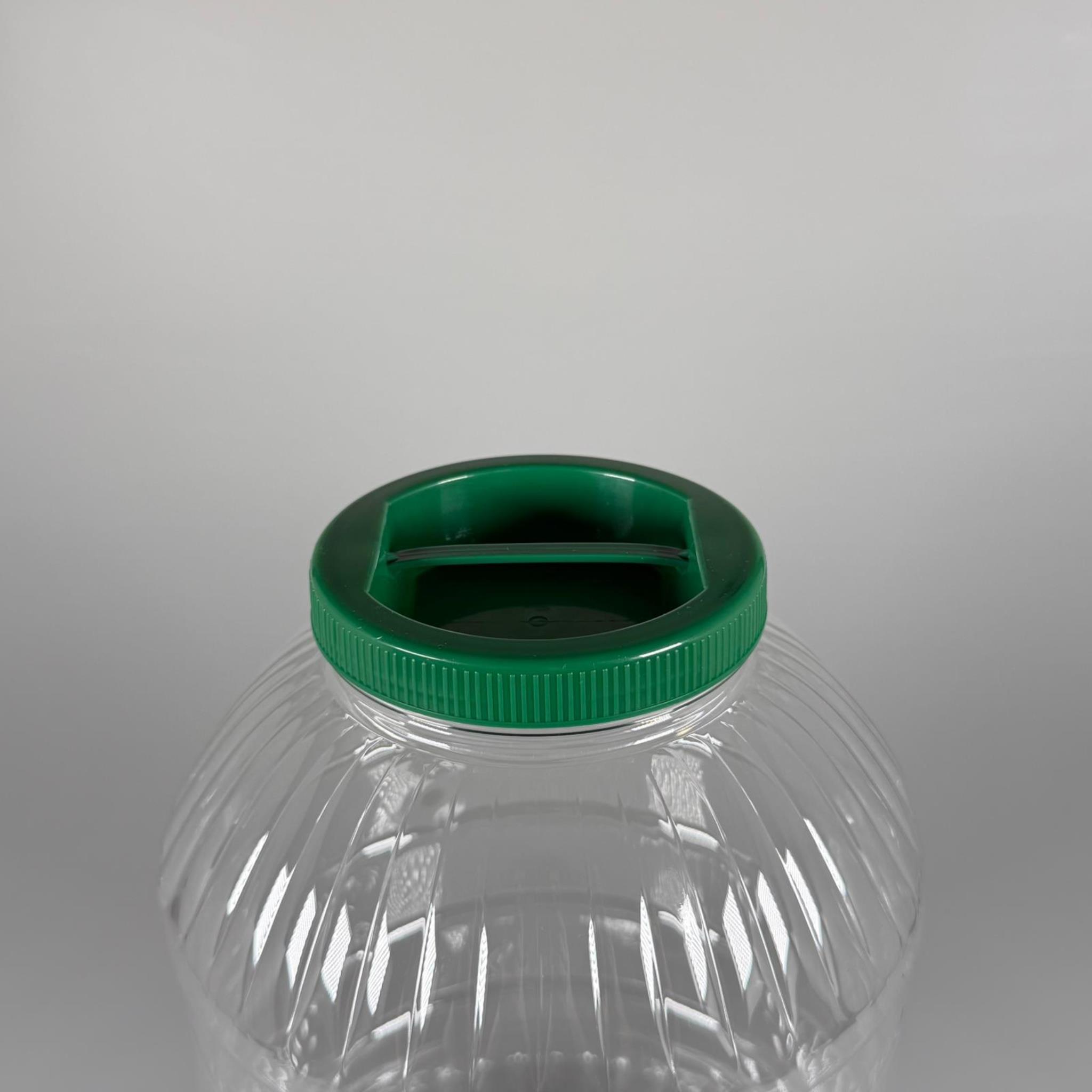 8 LİTRE PET KAVANOZ (5 KG ZEYTİN ALIR) - YEŞİL KAPAKLI - PLASTİK KAVANOZ - 8 LT PET BİDON - 8000 CC BÜYÜK YUVARLAK KAVANOZ 110 MM AĞIZ- TURŞU, ZEYTİN VB İÇİN BOŞ PLASTİK BİDONLARI