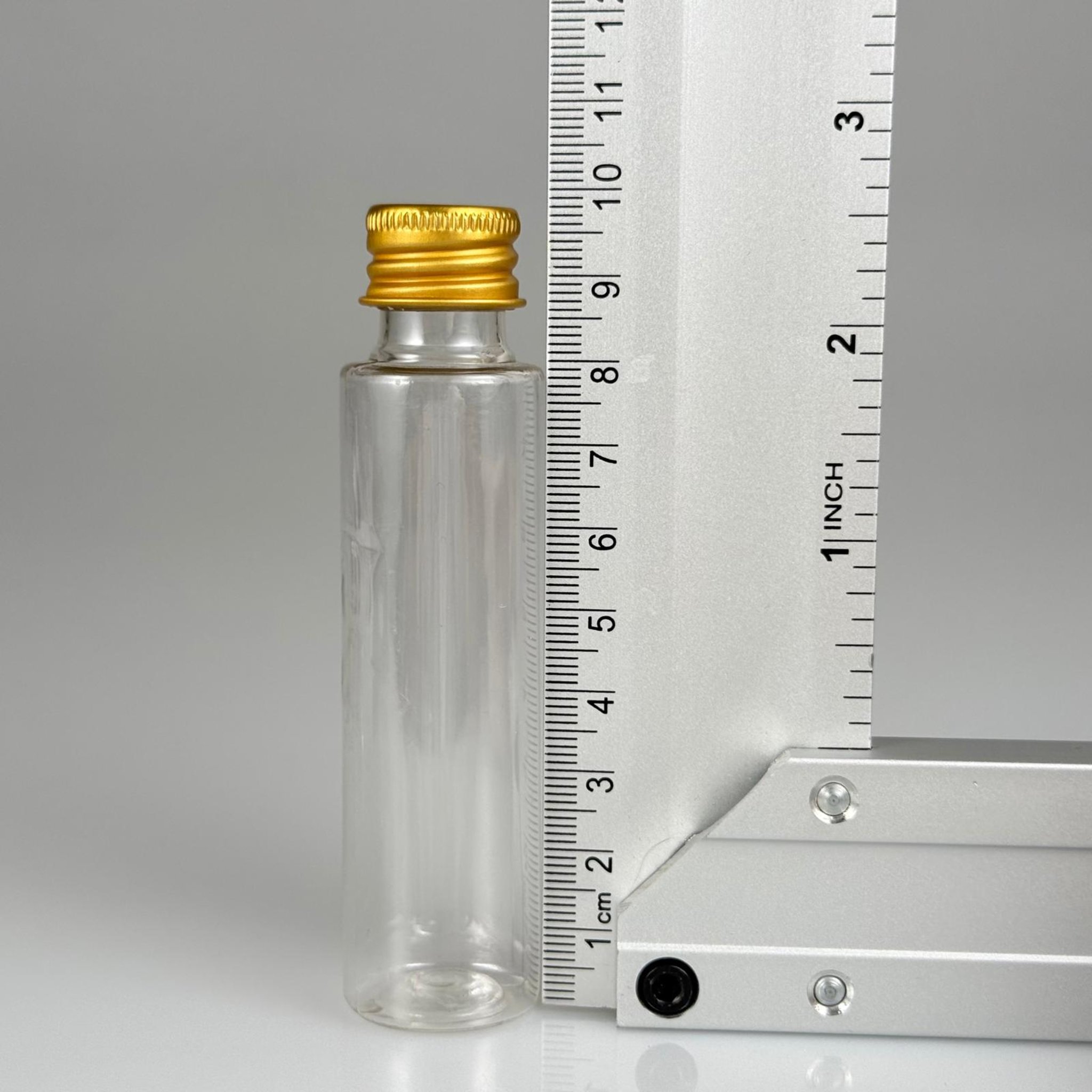 35 CC PET ŞİŞE - KÖPÜK CONTALI GOLD ALÜMİNYUM METAL KAPAKLI TAKIM - 35 ML ŞEFFAF PET ŞİŞE