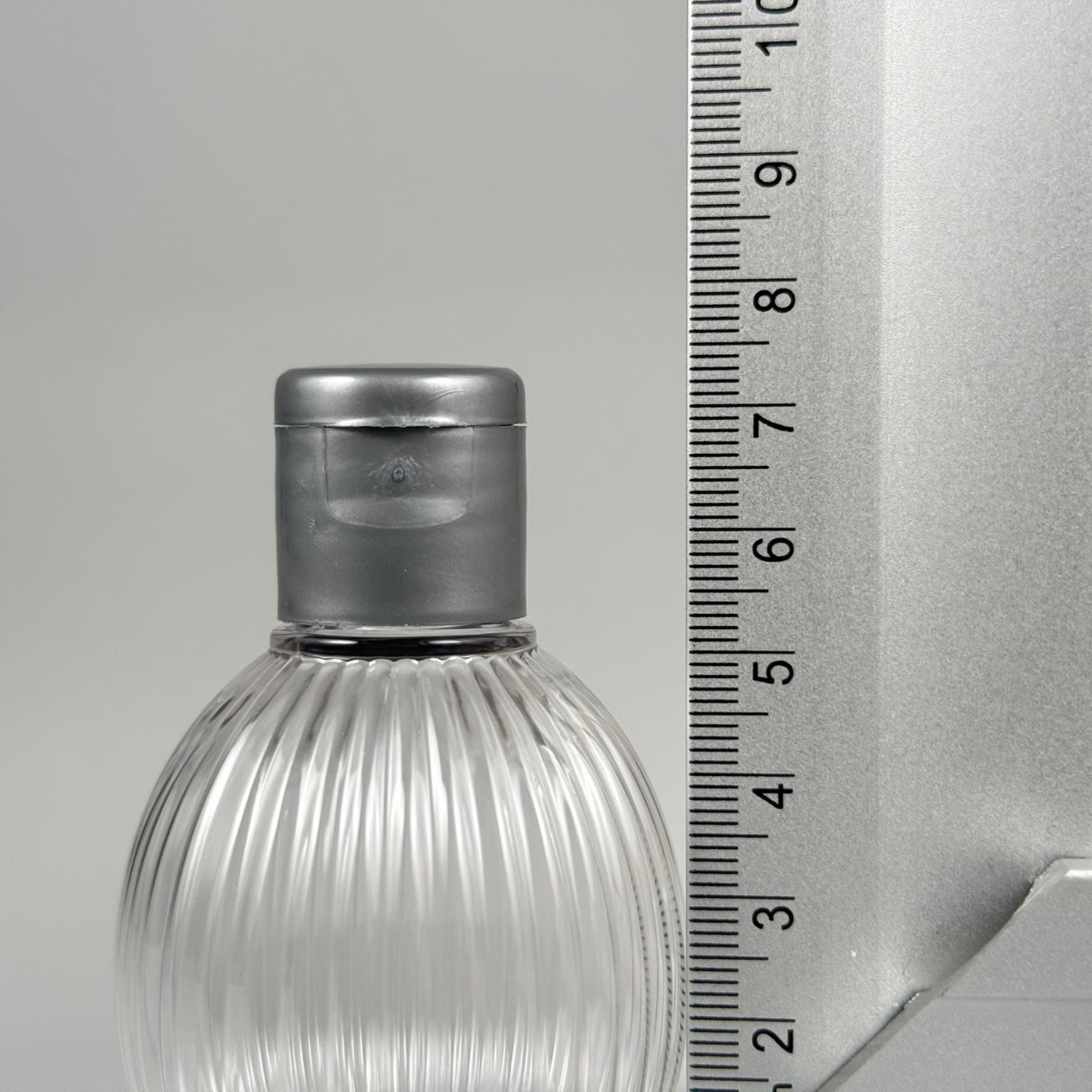 50 CC TOP ÇİZGİLİ DESENLİ 18 MM GRİ FLİPTOP KAPAKLI PET ŞİŞE - 50 ML TOP MODEL ÇİZGİLİ FLİPTOP KAPAKLI PLASTİK ŞİŞE