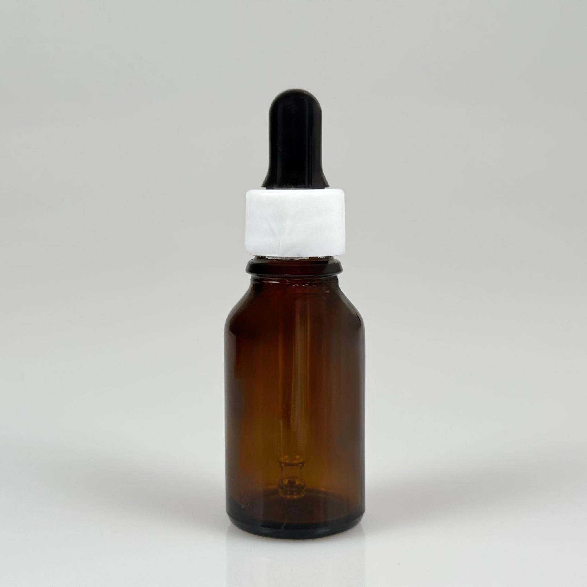 15 CC AMBER CAM DAMLALIKLI ŞİŞE - SİYAH EMZİK + BEYAZ DÜZ KAPAK + CAM PİPET TAKIM - 15 ML KAHVERENGİ DAMLALIKLI ŞİŞE SETİ