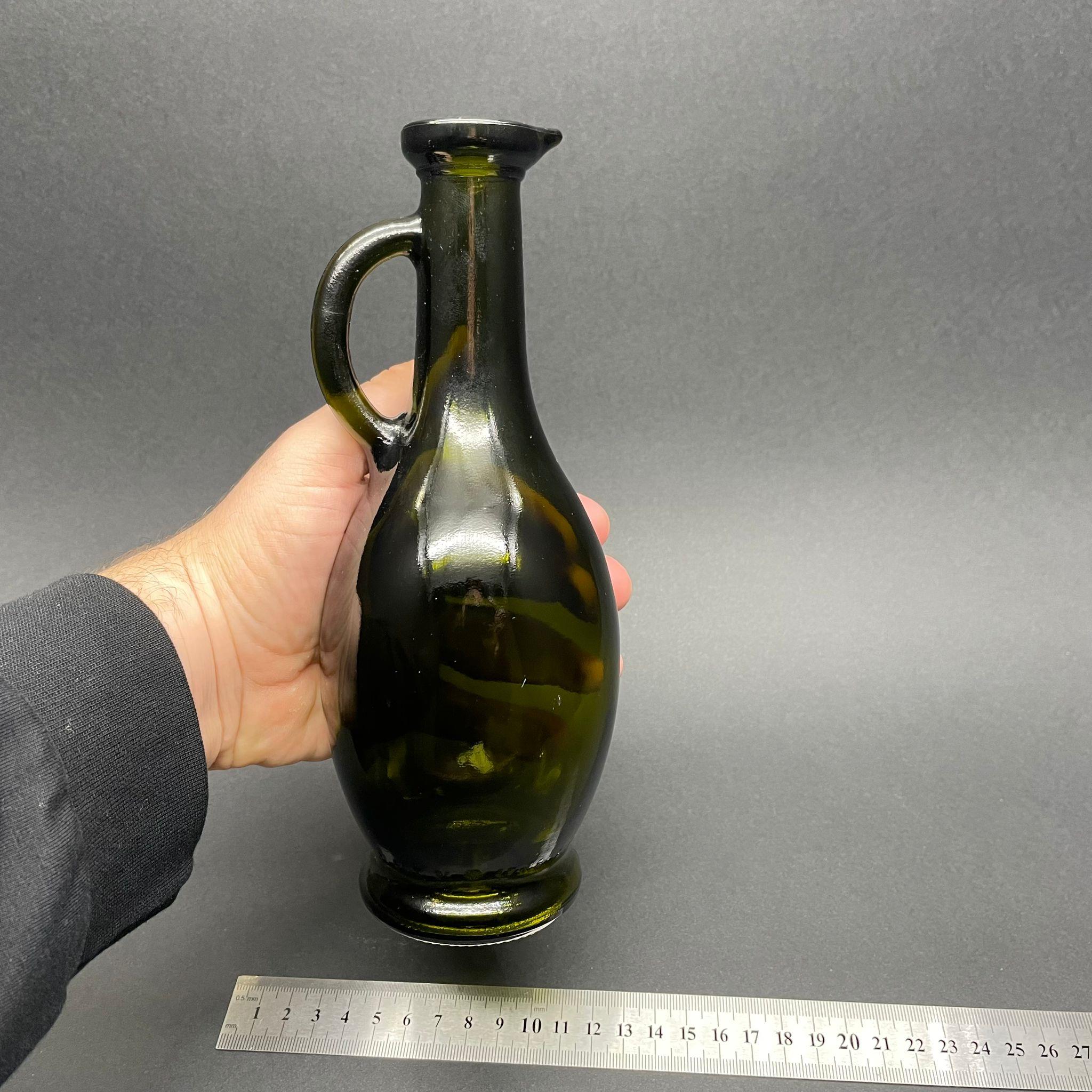 500 CC GAGALI KULPLU YAĞLIK CAM ŞİŞE - 500 ML GALON YAĞDANLIK ŞİŞE - YAĞ ŞİŞESİ - YEŞİL - MANTAR TIPALI
