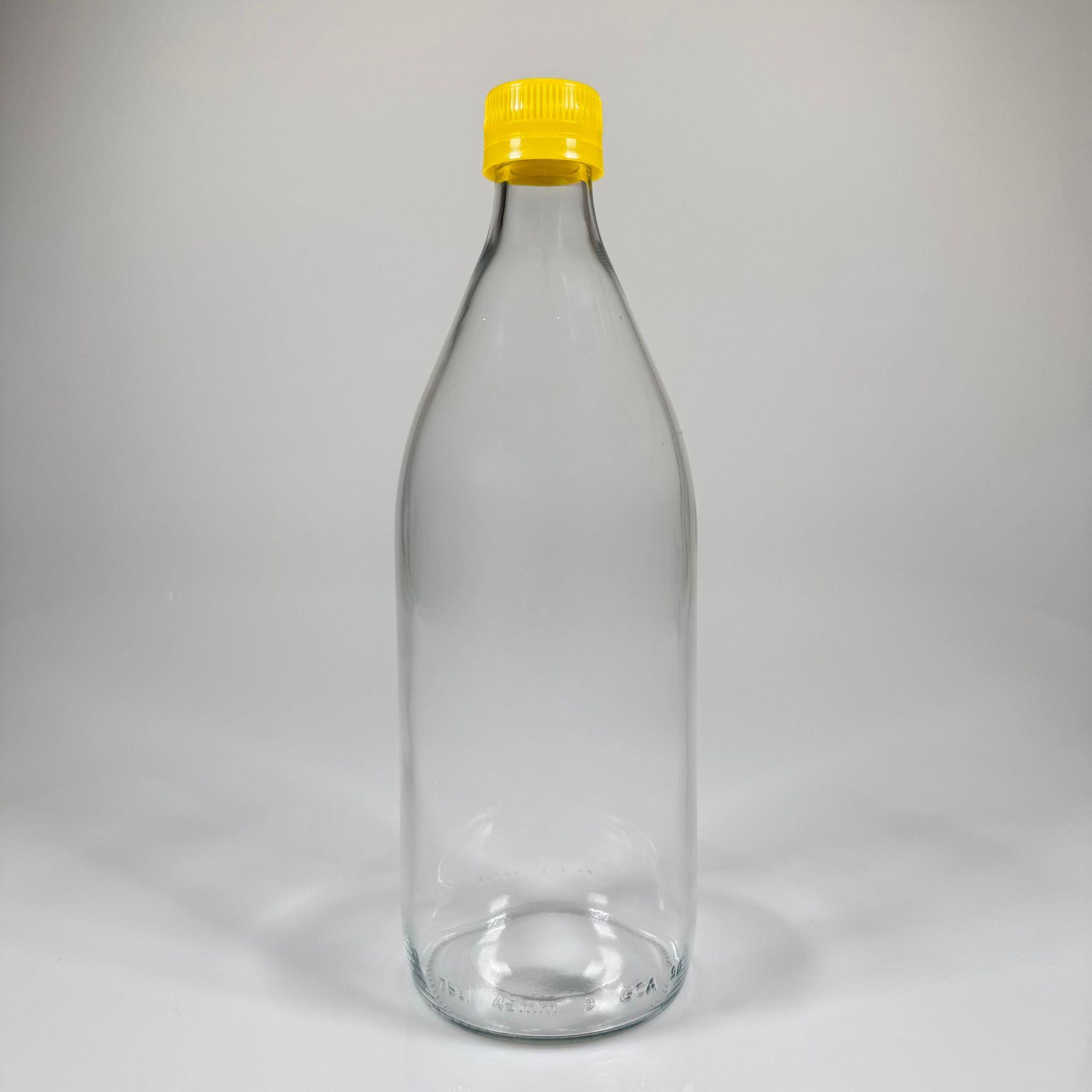 750 CC CAM ŞİŞE - SARI KİLİTLİ KAPAKLI - 750 ML CAM ŞİŞE