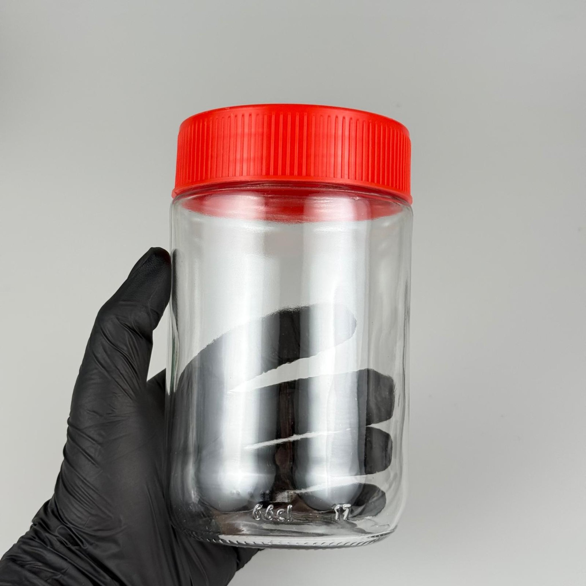 660 CC CAM KAVANOZ -  KIRMIZI PLASTİK KAPAKLI - 660 ML CAM KAVANOZ