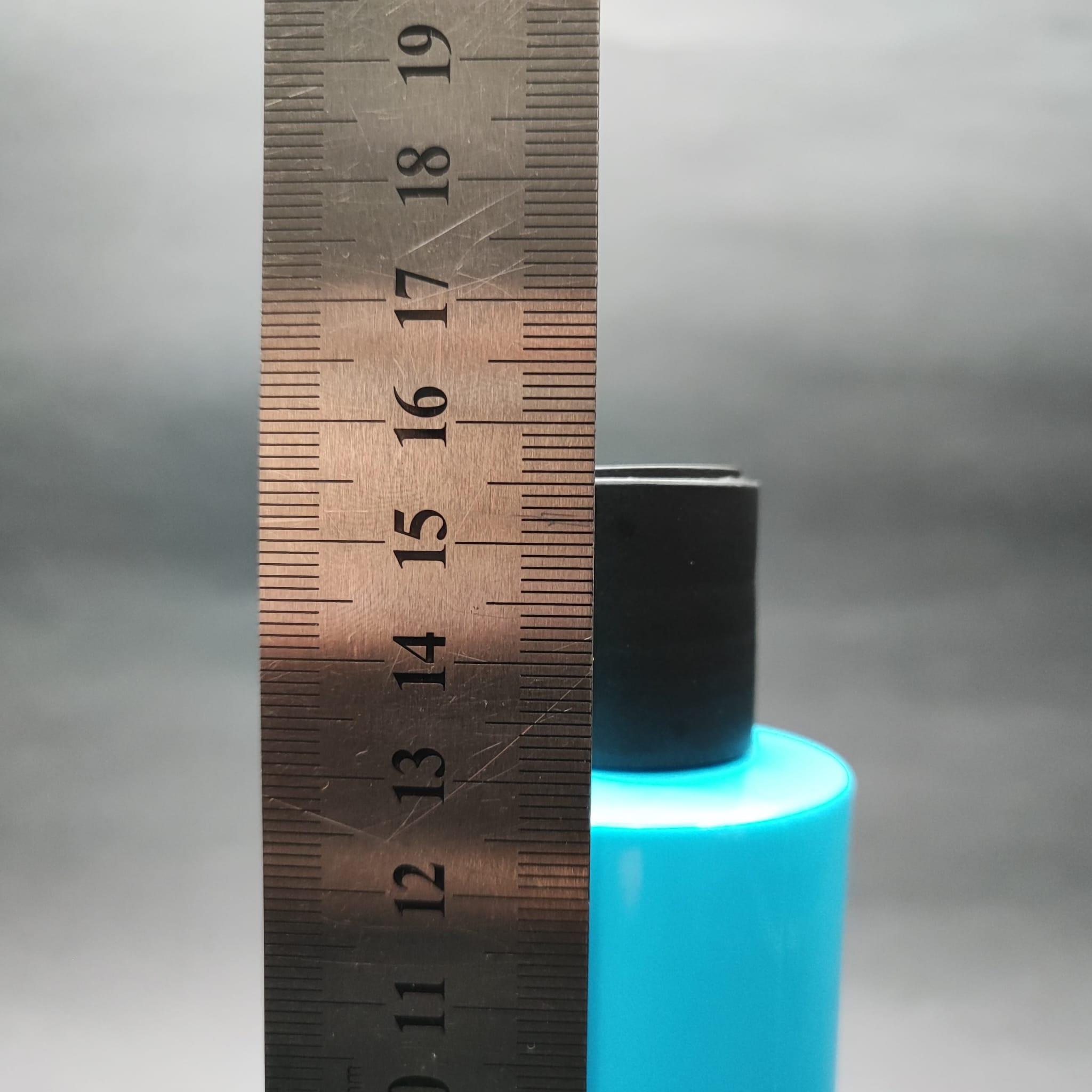 200 CC KÜT BOYUNLU UZUN SİLİNDİR PET ŞİŞE (24 GR) - SİYAH DİSKTOP ŞAMPUAN KAPAKLI - 200 ML PLASTİK ŞİŞE - MAVİ