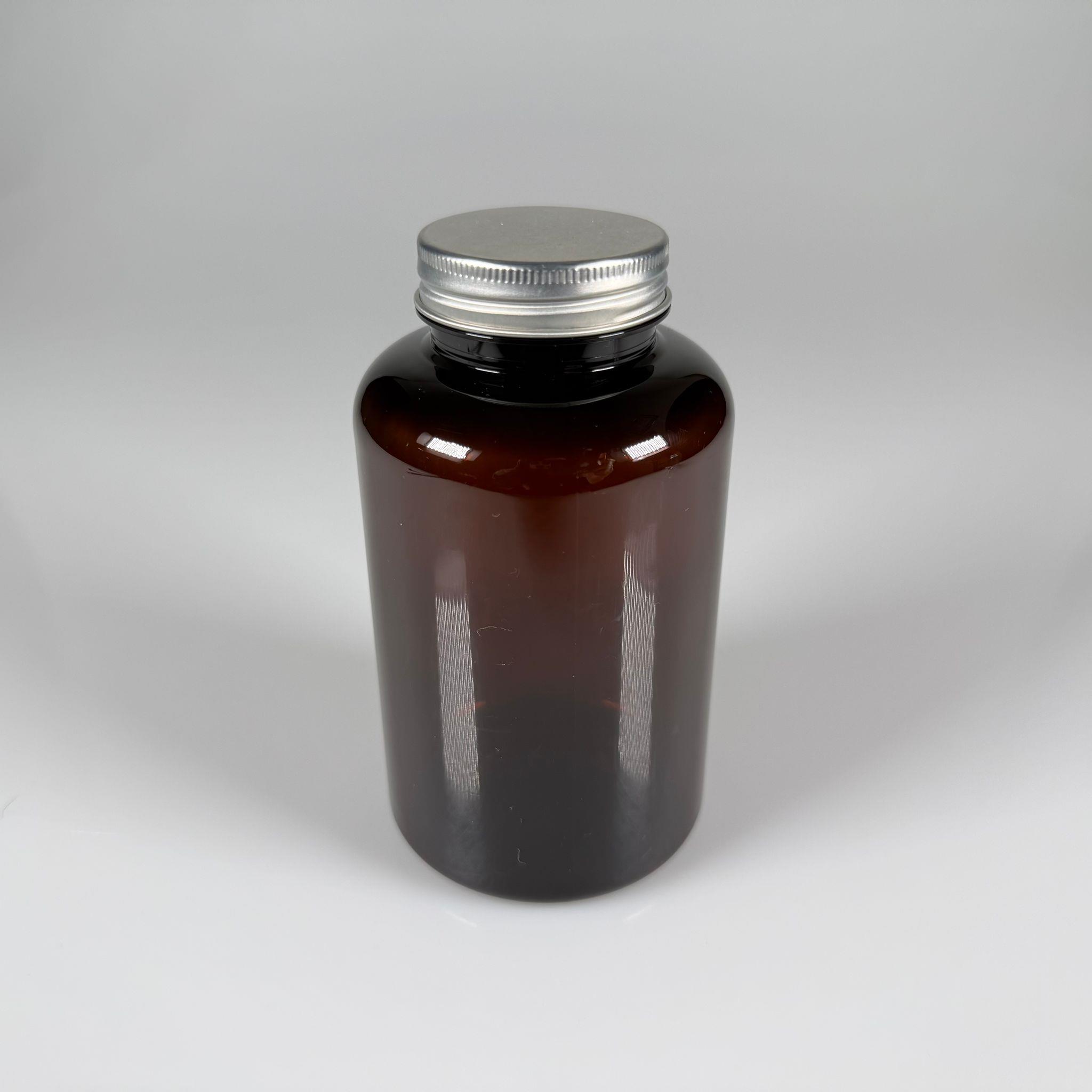 BAHARAT, TOZ, KAHVE, SAHLEP VB MUTFAK DÜZENLEME İÇİN KARE PLASTİK KAVANOZLAR - 400 ML -  RAF DÜZENLEYİCİ GIDAYA UYGUN KÖŞELİ GÜMÜŞ METAL KAPAKLI AMBER PET KAVANOZLARI