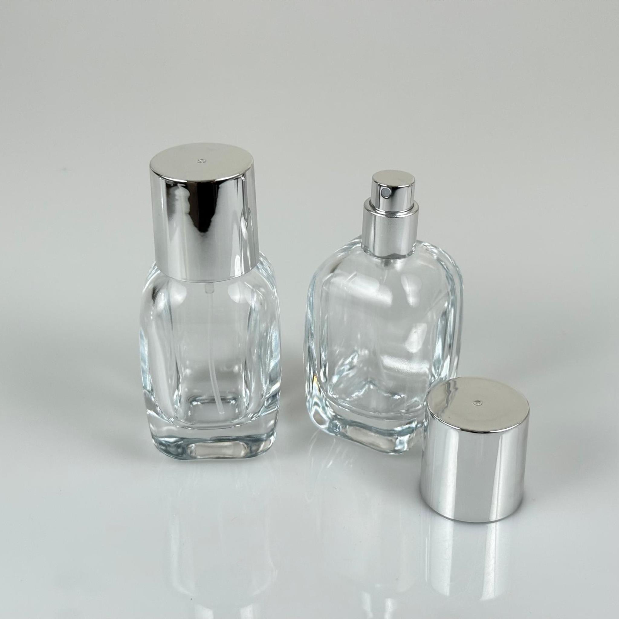 50 ML SİLİNDİR MODEL CORE PARFÜM ŞİŞESİ - GÜMÜŞ METAL SPREYLİ + GÜMÜŞ GENİŞ KAPAKLI (AĞIZ 15 MM GEÇME KOLAY KAPAMA)